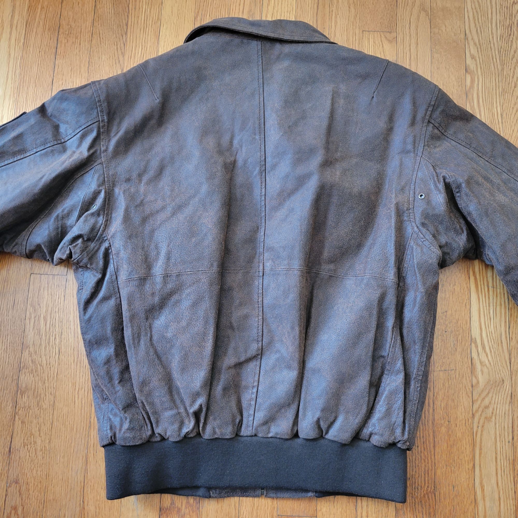 Wilsons Leather Brown Bomber Jacket L Aviator Gorpcore Class