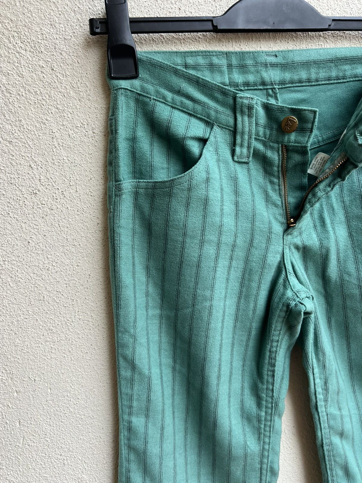 Lee Vintage 70s LEE Usa Suede Cotton Striped Super Flare Pant Size US 27 - 8 Thumbnail