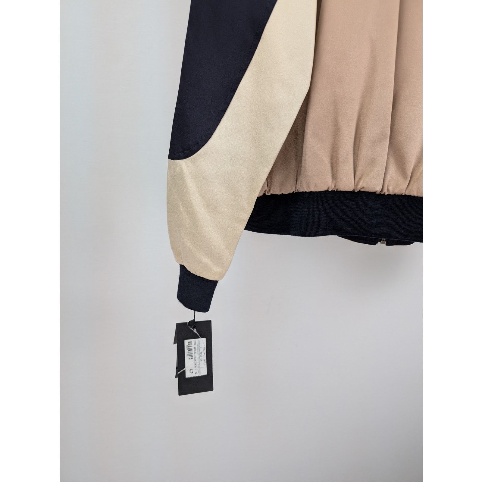 Saint Laurent Paris o1rshd1 Teddy Tricolore Satin Crepe Jacket in Beige Size US L / EU 52-54 / 3 - 13 Thumbnail