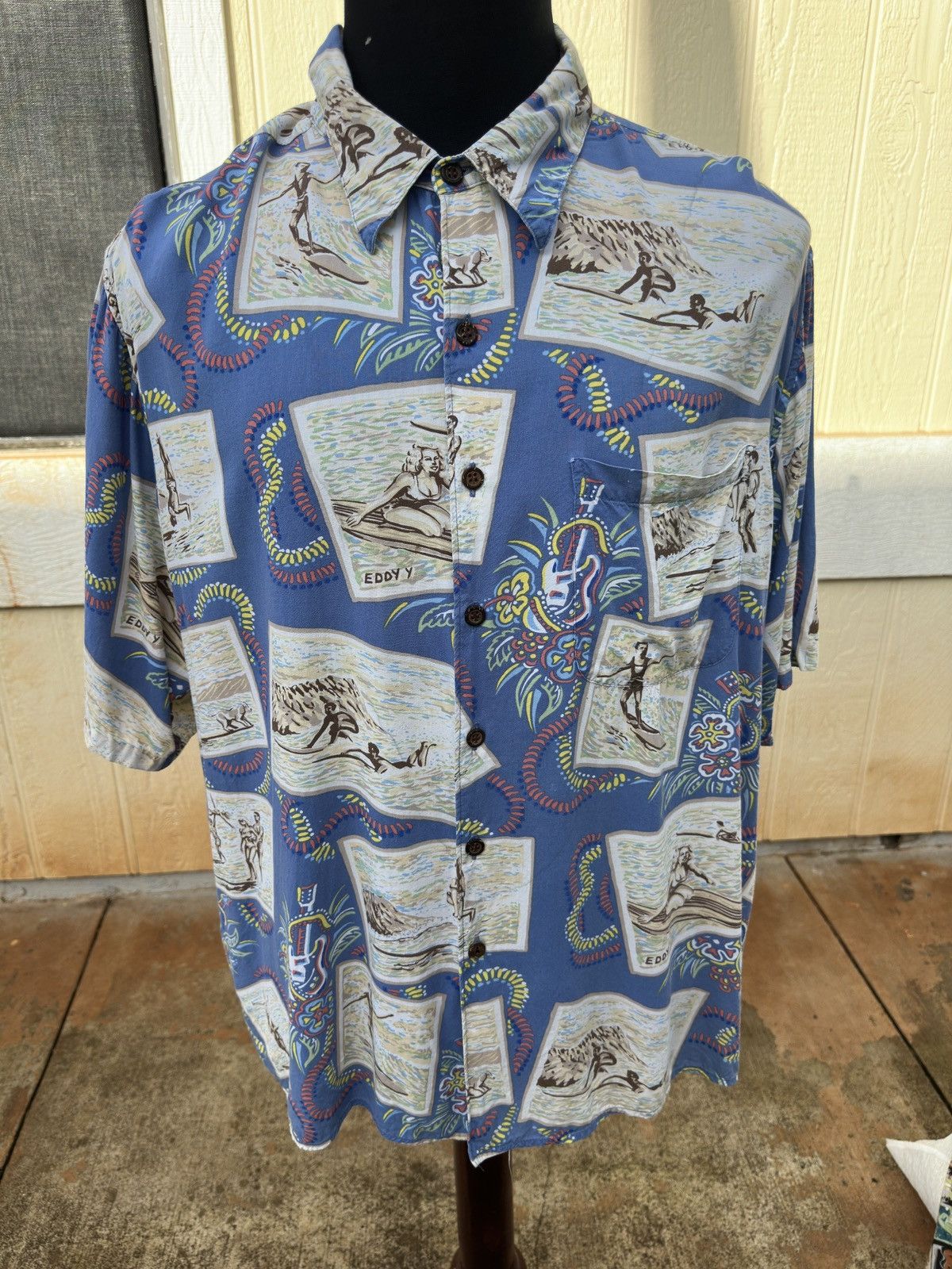 Reyn Spooner Reyn Spooner Hawaiian Print Full Button Blue Men's XL Size US XL / EU 56 / 4 - 1 Thumbnail