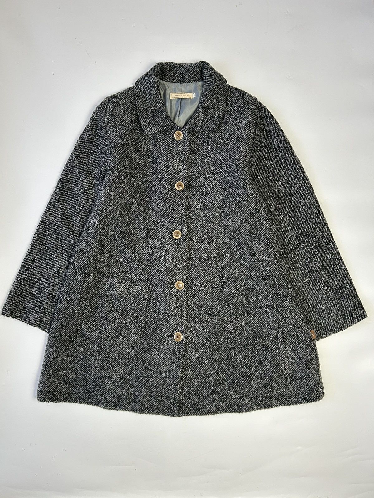 Japanese Brand × Lacoste CROCODILE WOOL GREY COAT Size XL / US 12-14 / IT 48-50 - 1 Thumbnail