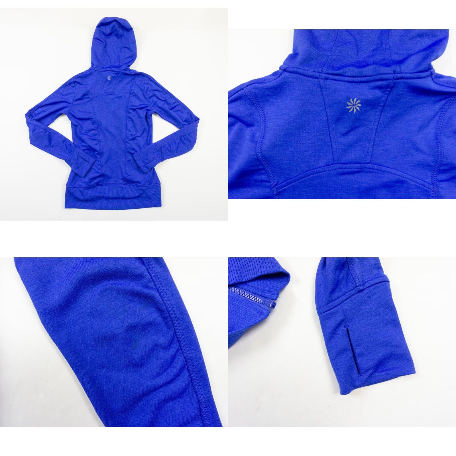 Athleta Athleta Womens Hoodie Full Zip XSmall Blue Activewear Stretch Ladies Size XS / US 0-2 / IT 36-38 - 8 Thumbnail