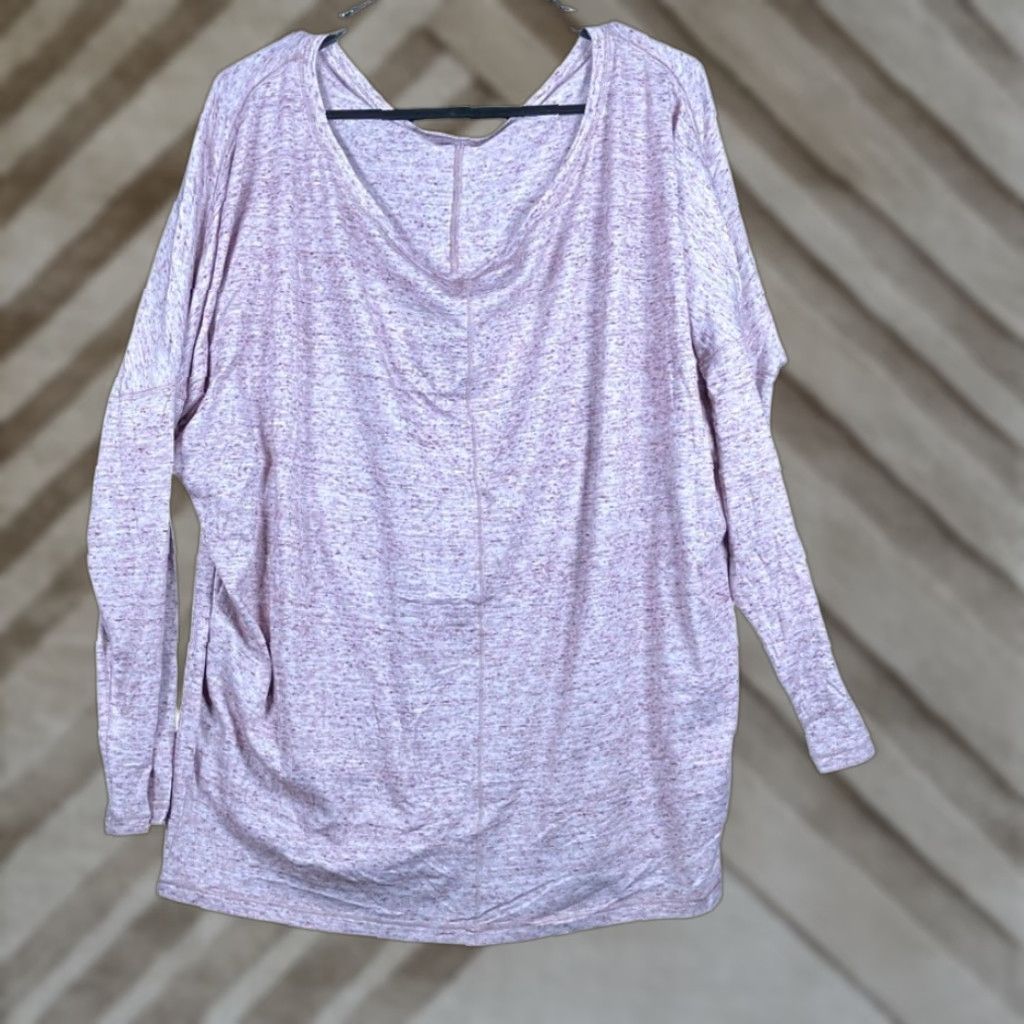 Athleta Athleta Sweater Women's Purple Heathered Cowl Neck Oversized Long Sleeve L Size L / US 10 / IT 46 - 1 Thumbnail