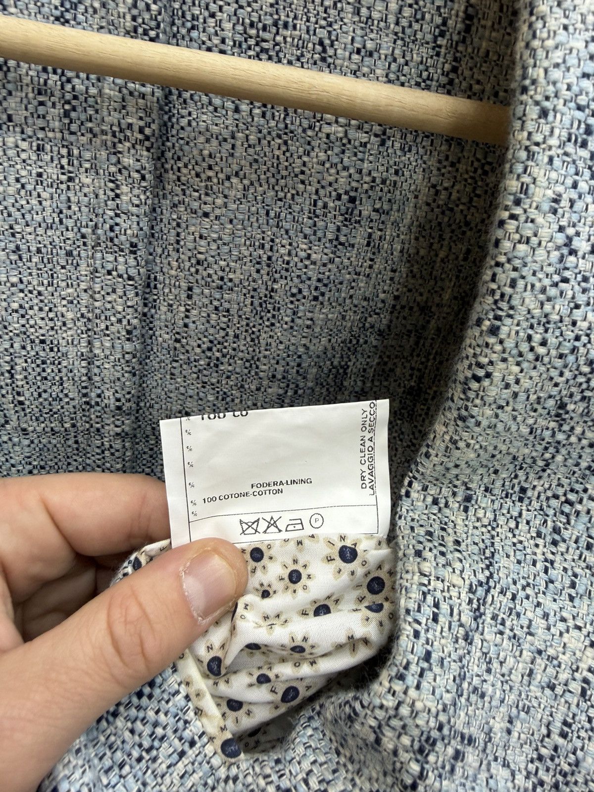 Finamore Finamore Napoli Textured Cotton Blazer Size 48 Size 38R - 14 Thumbnail