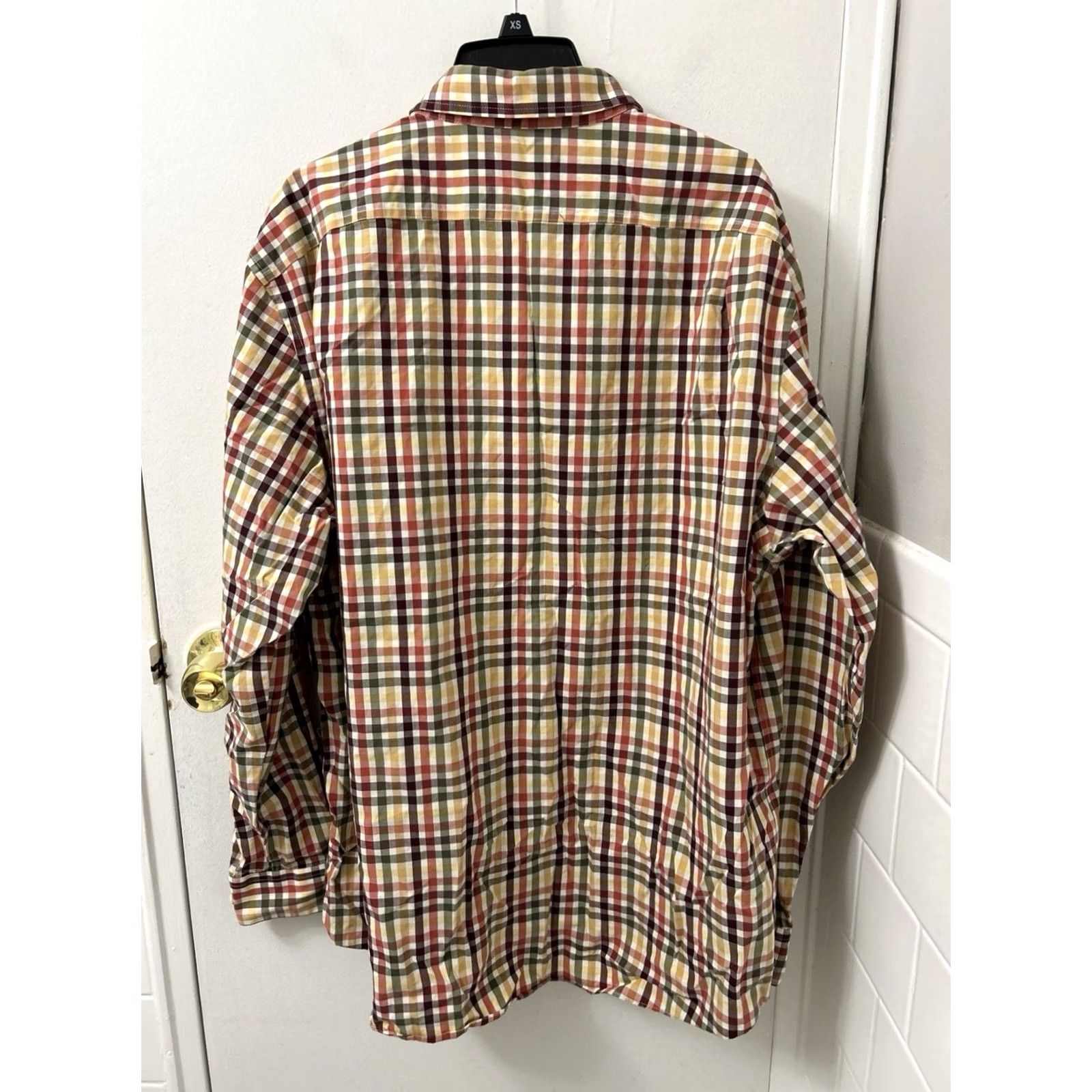 Vintage LL Bean Shirt Mens Large Red Orange Plaid Oxford Button Down Long Sleeve 505642 Size US L / EU 52-54 / 3 - 7 Thumbnail