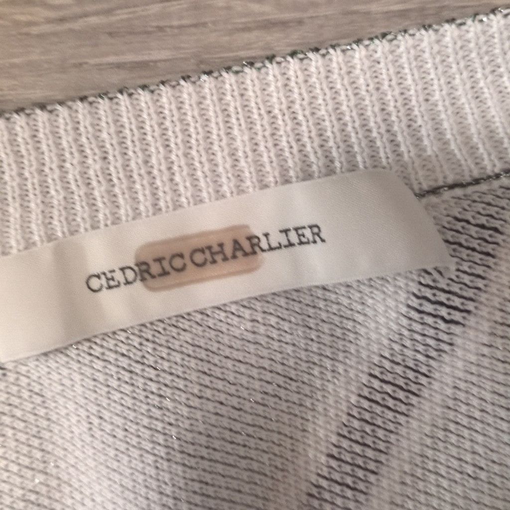 Cedric Charlier Cedric Charlier green striped Lurex sweater size 10 Size L / US 10 / IT 46 - 3 Thumbnail