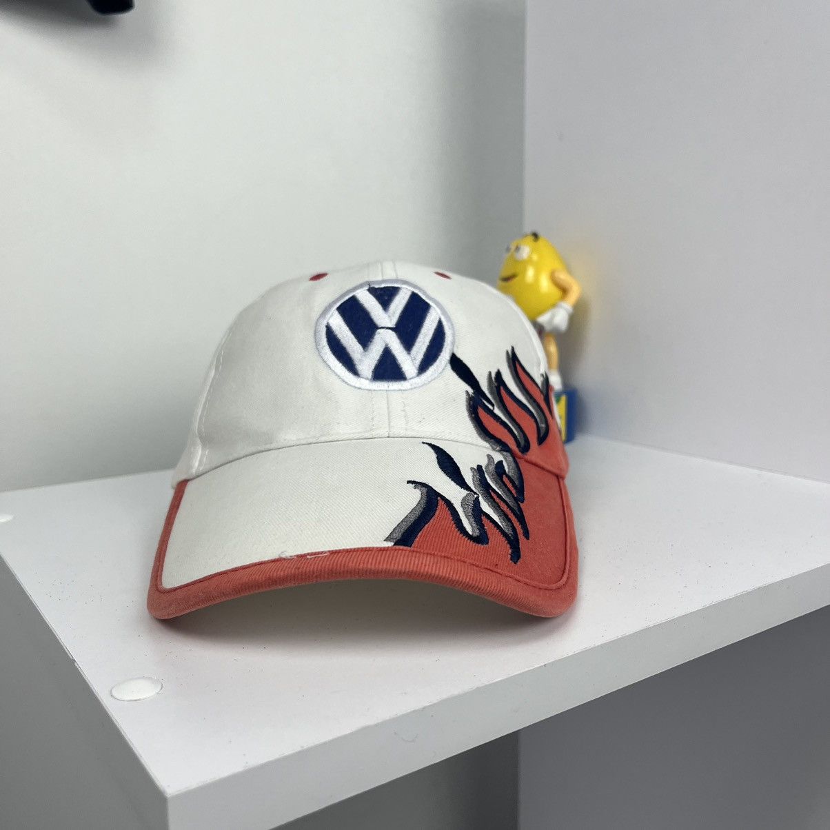 Designer × Vintage 🛻VINTAGE🛻 Volkswagen Racing flame logo baseball Cap Size ONE SIZE - 3 Thumbnail