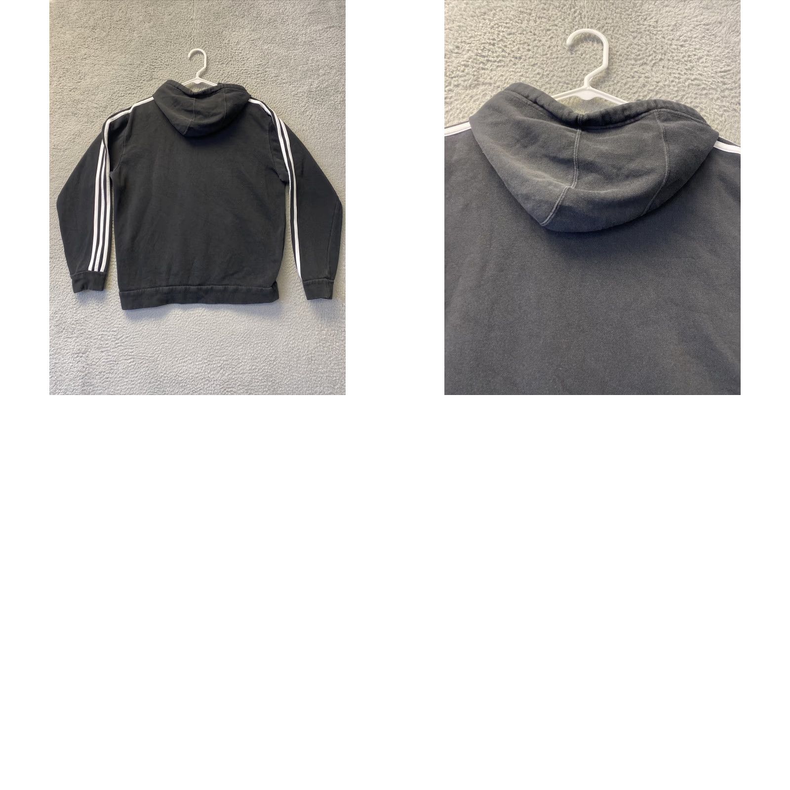 Adidas Adidas Hoodie Mens Medium Sweatshirt Color Block Black White Spell Out Three Stripes Pullover Hooded Pockets Mens Size US M / EU 48-50 / 2 - 8 Thumbnail