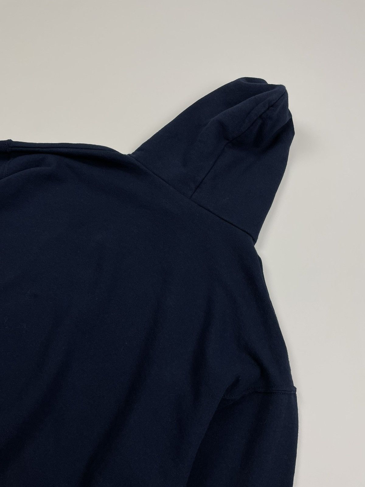 Fruit Of The Loom 2000s Vintage Fruit Of The Loom Blank Blue Boxy Hoodie Size US L / EU 52-54 / 3 - 6 Thumbnail