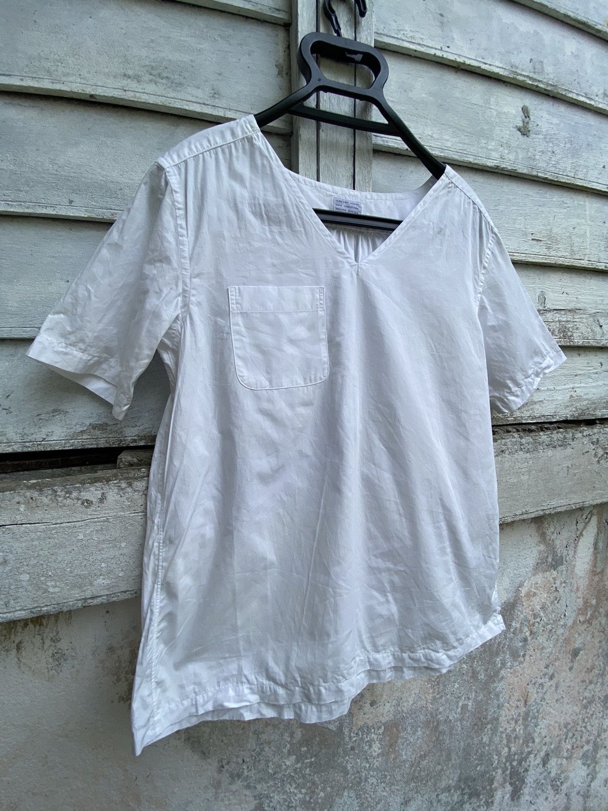 Comme des Garcons × Rei Kawakubo Comme Des Garcon AD2010 Single Pocket V Neck Shirt Unisex Size US S / EU 44-46 / 1 - 3 Thumbnail