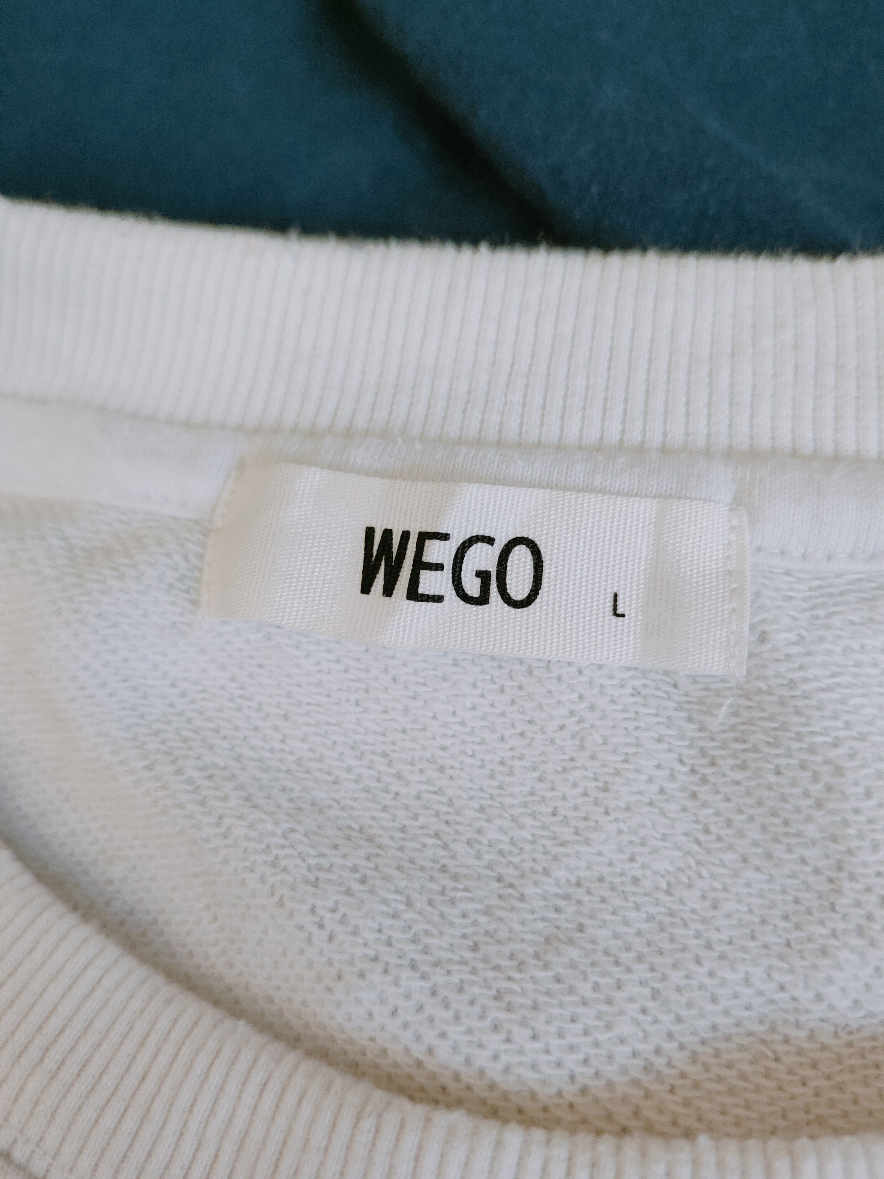 Japanese Brand Wego White vintage Sweatshirts #S2607 Size US L / EU 52-54 / 3 - 12 Thumbnail