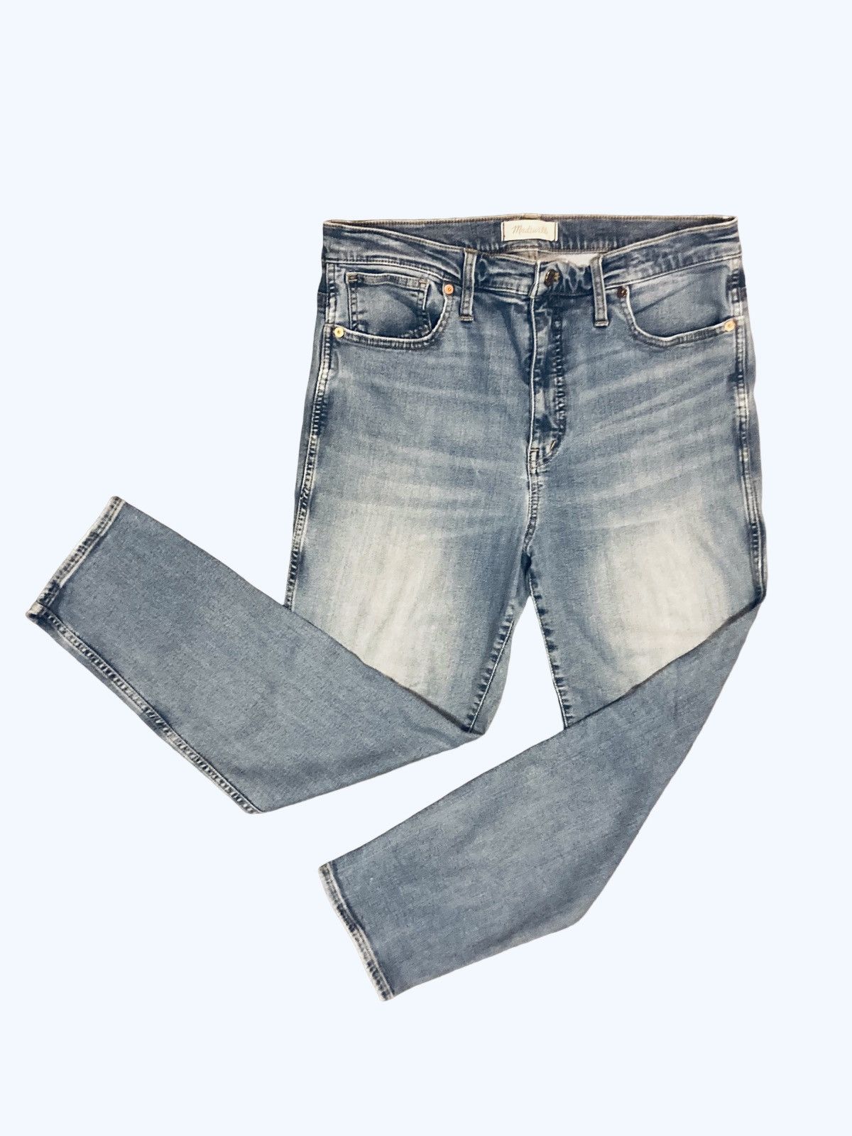 Madewell Madewell Stovepipe High-Rise Jeans, Sz 31 Dearham Wash Size 31" - 2 Thumbnail
