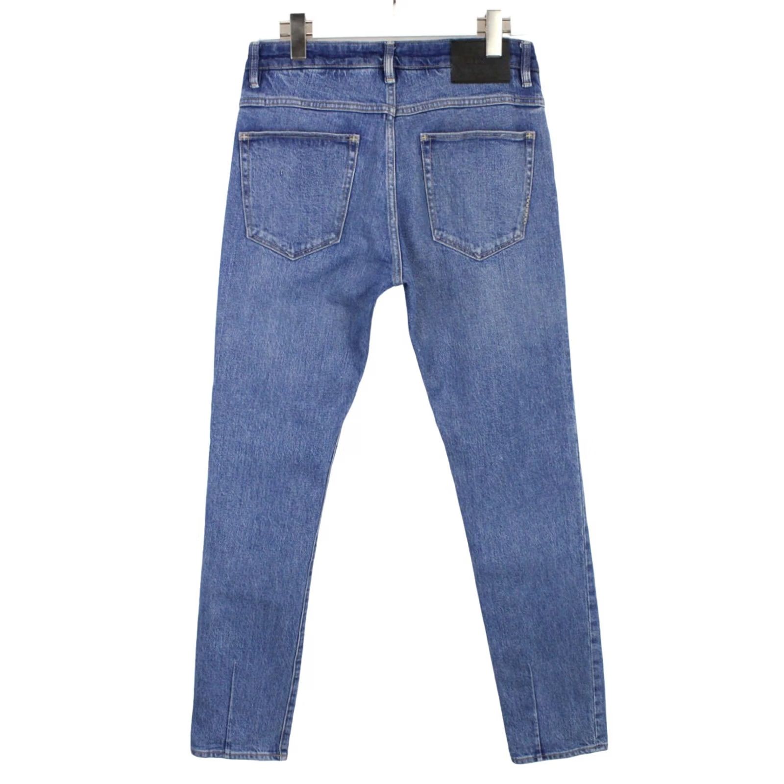 Vintage NEUW Lou Slim Jeans Men's W31/L34 Whiskers Button Fly Fade Blue Denim Jeans Slim Size US 31 - 2 Thumbnail