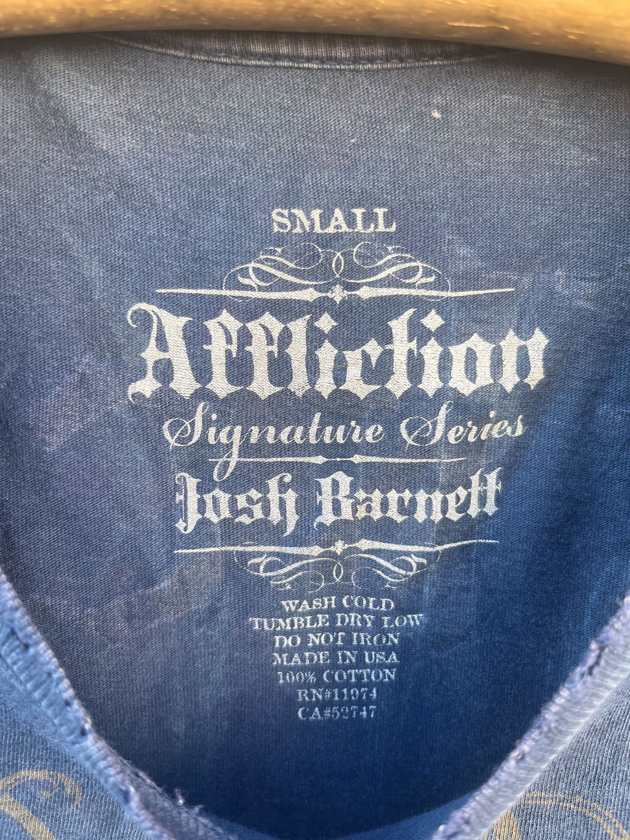 Affliction Josh Barnett Full Printed Distressed Collar Sleeve Hemming Size US S / EU 44-46 / 1 - 2 Thumbnail