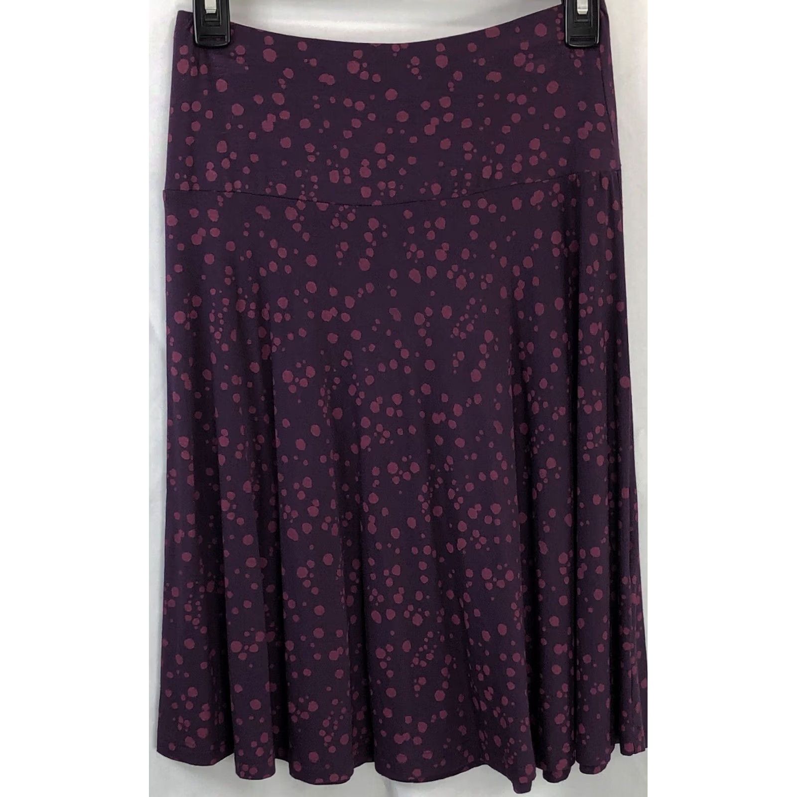 H&M H&M Skirt Purple Polka Dot Geometric 4 26"W Grunge Career Punk 90s Womens Size 27" / US 4 / IT 40 - 4 Thumbnail