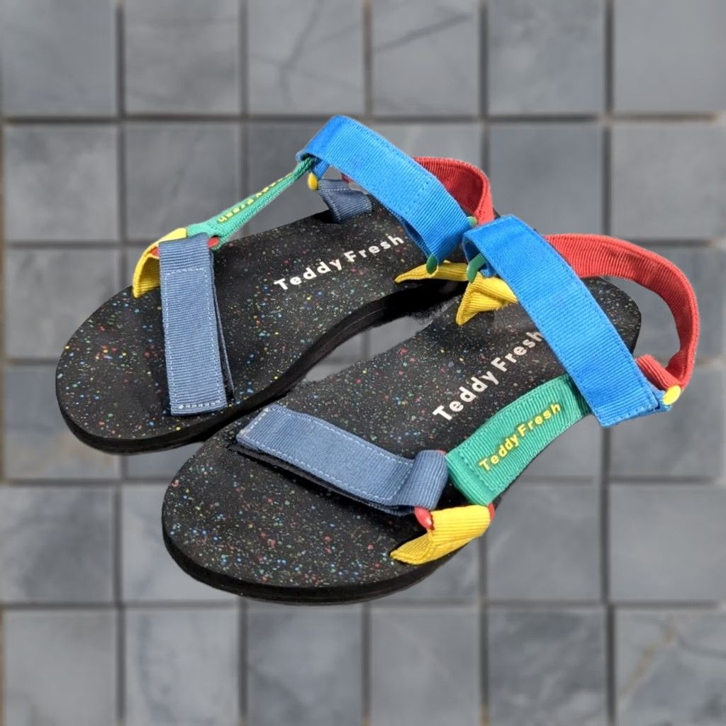 Teddy Fresh Combat Sandals Men Size 8 Multicolor Strap Slip-On Size ONE SIZE - 1 Thumbnail