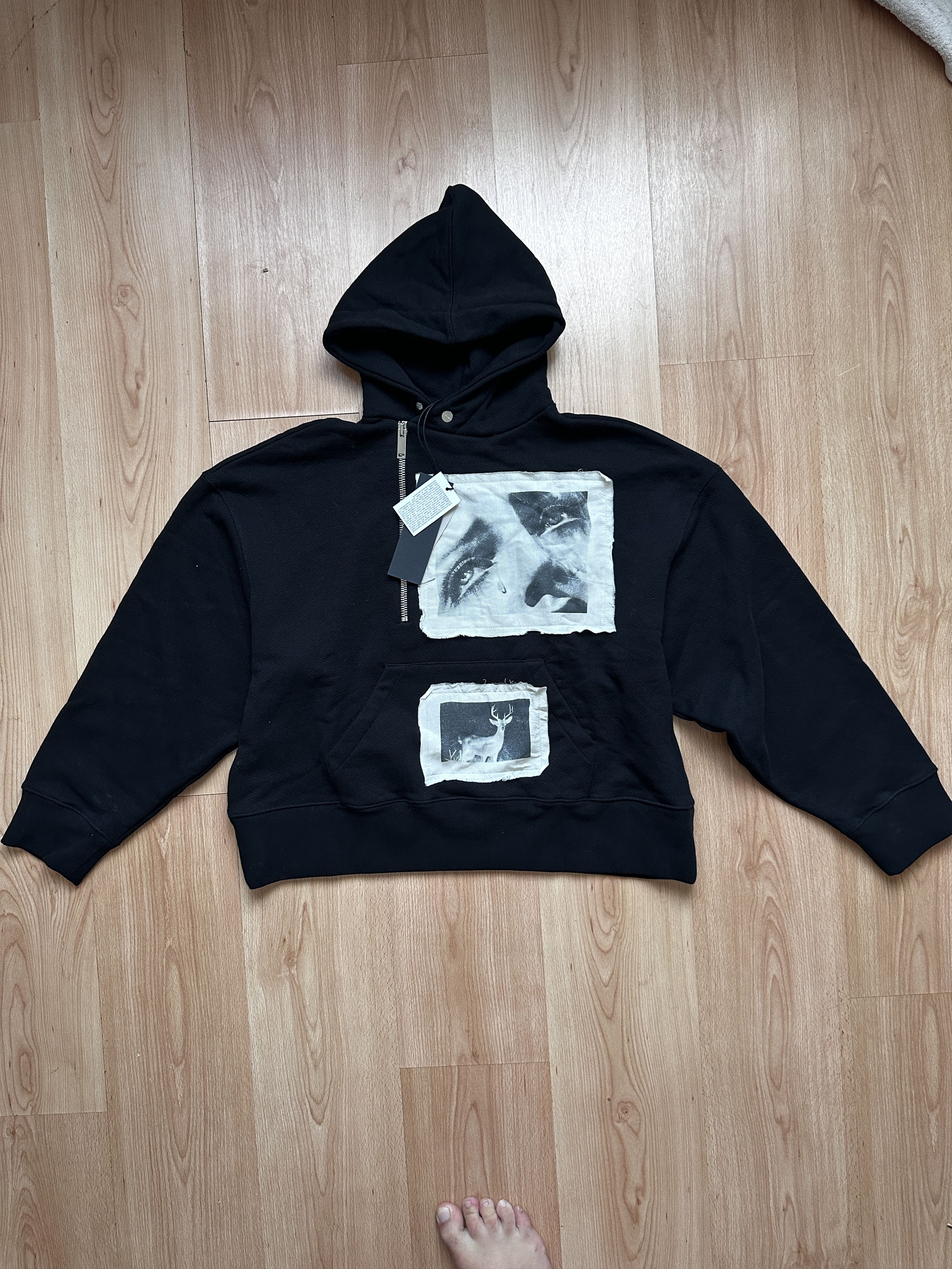 Palm Angels Palm Angels “Crying Eyes & Deer” Patch Hoodie (Rare Graphic) Size US XS / EU 42 / 0 - 2 Thumbnail