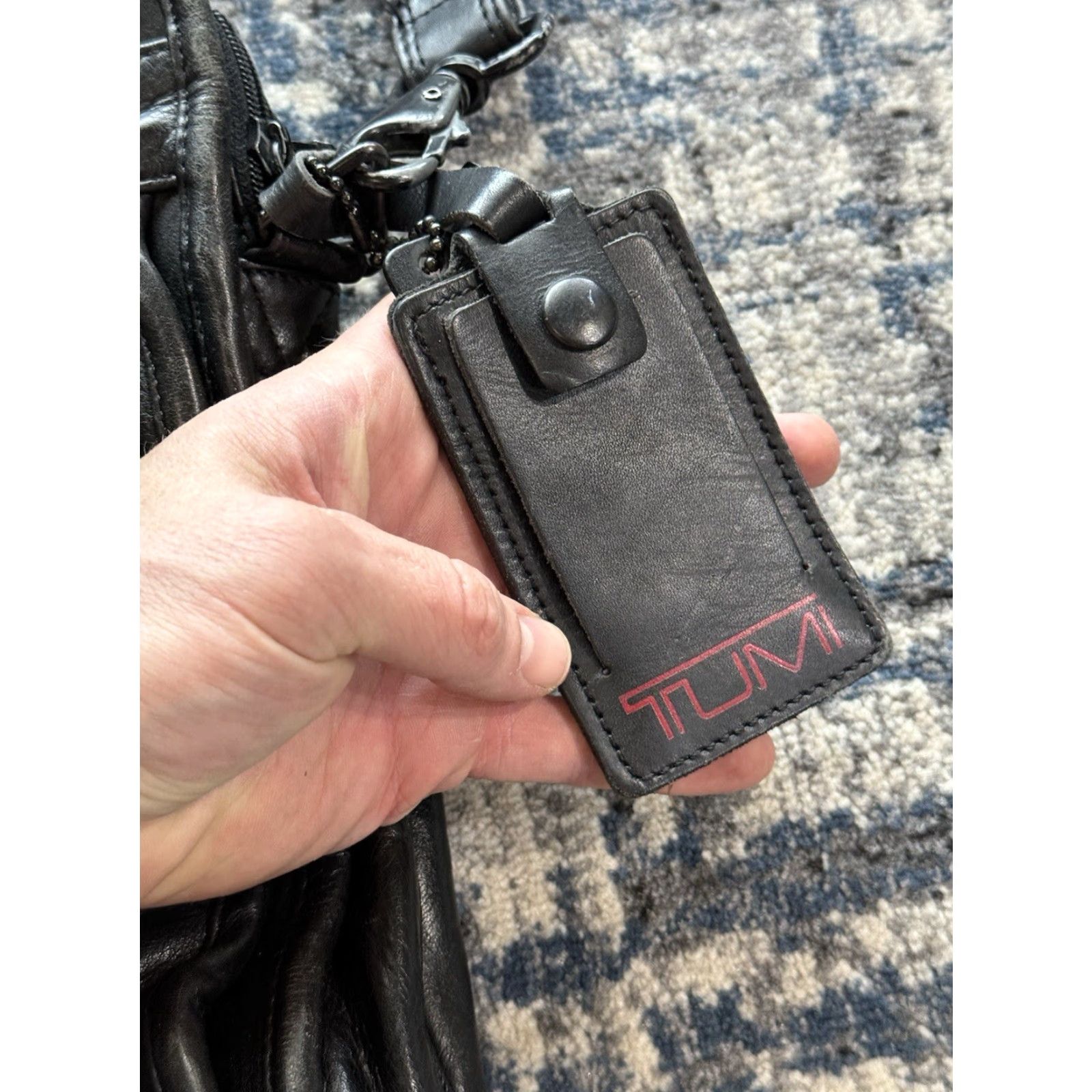 Tumi VINTAGE Tumi Alpha Briefcase Black Napa Leather 17x13x4 Men Large 90s Designer Patina Attaché Bag Size ONE SIZE - 4 Thumbnail