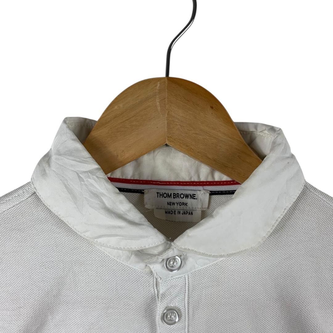 Thom Browne THOM BROWNE White polo tee Size US M / EU 48-50 / 2 - 5 Thumbnail