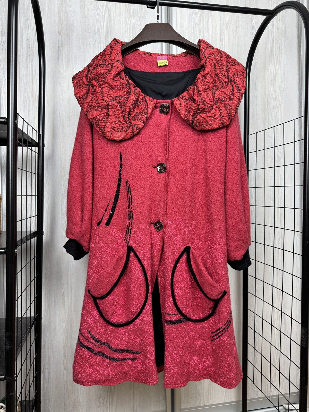 If Six Was Nine Save the Queen red pure cashmere avant garde vintage coat Size M / US 6-8 / IT 42-44 - 1 Thumbnail