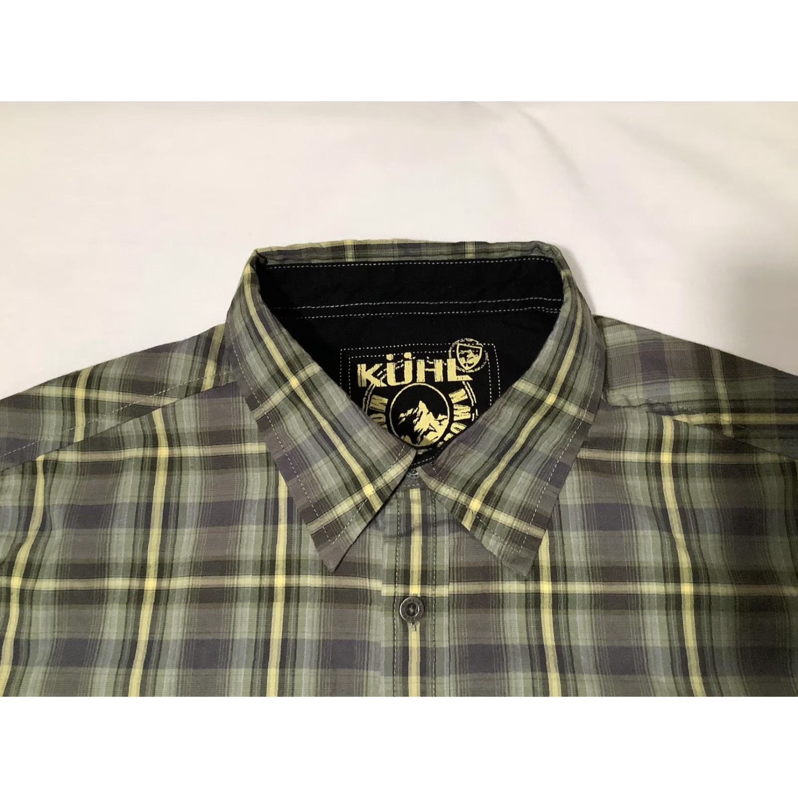 Vintage KÜHL Shirt Mens Medium Green Gray Plaid Long Sleeve Button Front Pockets Casual Size US M / EU 48-50 / 2 - 7 Thumbnail