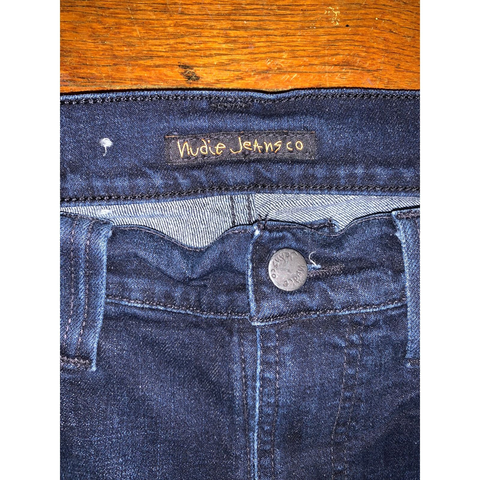 Nudie Jeans Nudie Jeans Lean Dean Dark Wash Jeans Men’s 30x34 Slim Taper Size US 30 / EU 46 - 5 Thumbnail