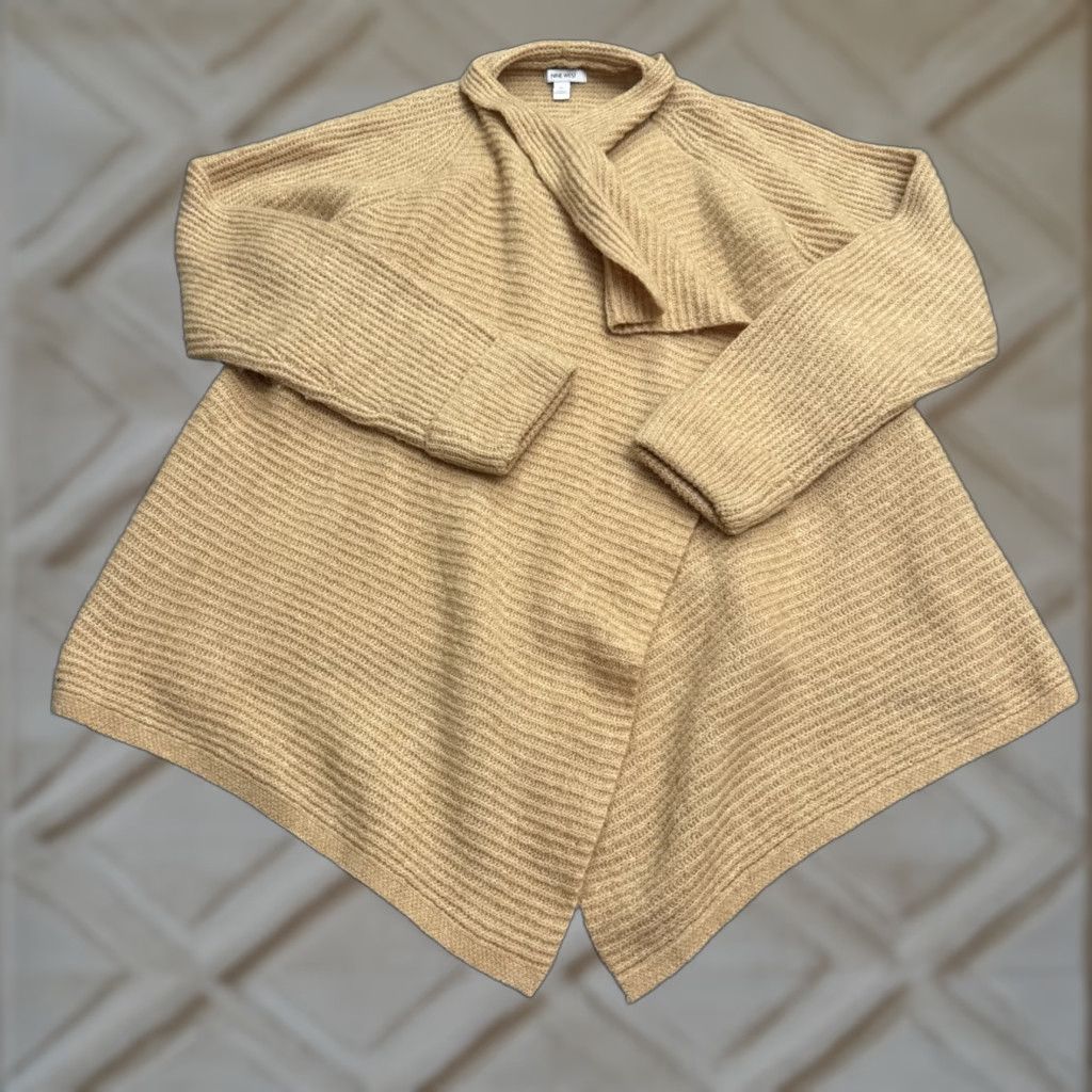 Nine West VINTAGE Nine West Wool Blend Open Front Cardigan Sweater Womens XL Brown Casual Knit Autumn Winter Size XL / US 12-14 / IT 48-50 - 1 Thumbnail