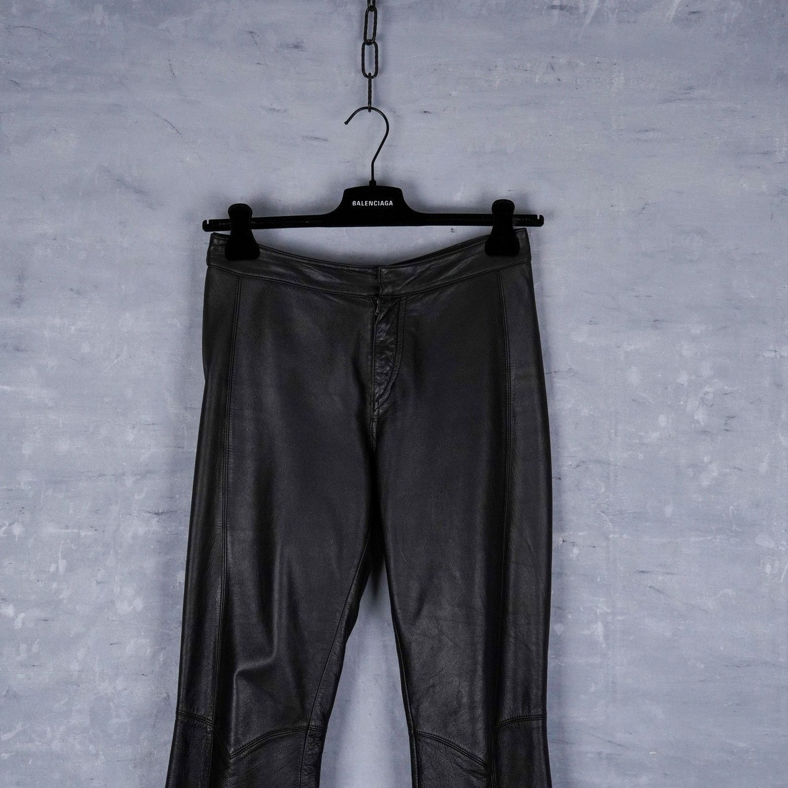 Levi's Vintage levi’s women's black leather flared trousers pants Size 28" / US 6 / IT 42 - 2 Thumbnail