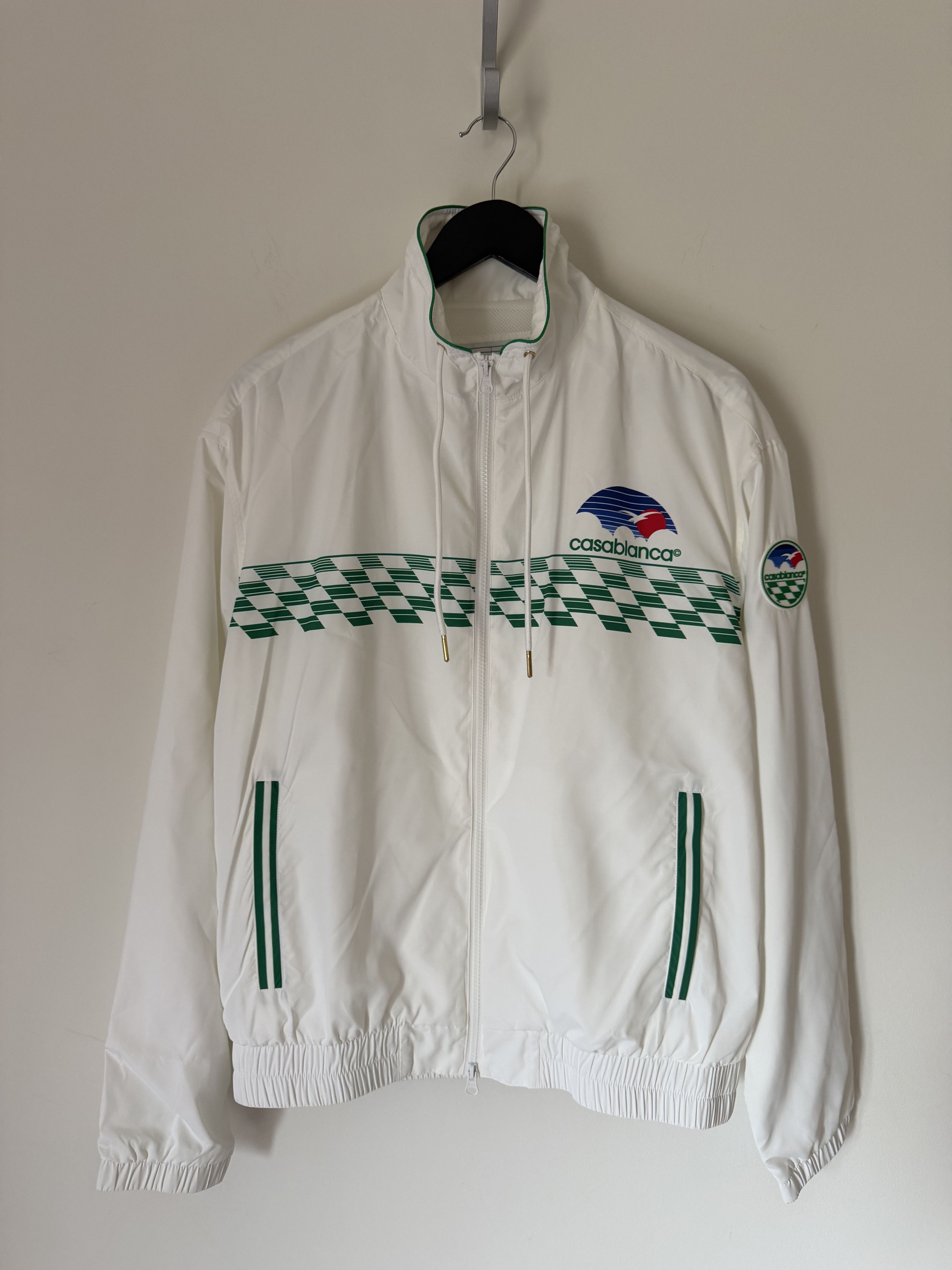 Casablanca Casablanca Tennis Horizon Shell Track Jacket in White Size US L / EU 52-54 / 3 - 1 Thumbnail