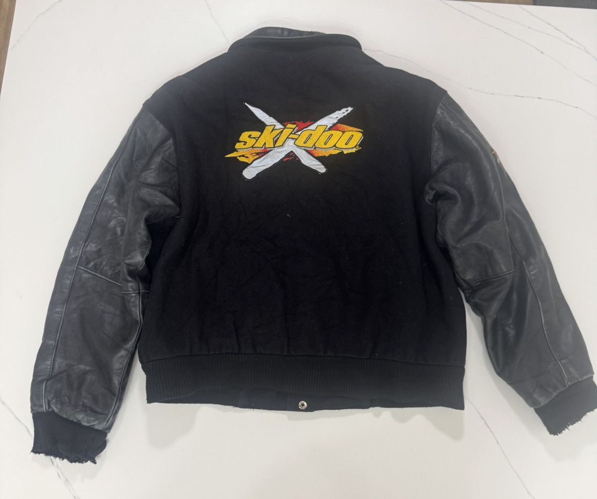 Ski-Doo Vintage Ski-Doo Leather & Wool Varsity Jacket Made in Canada Size US L / EU 52-54 / 3 - 1 Thumbnail