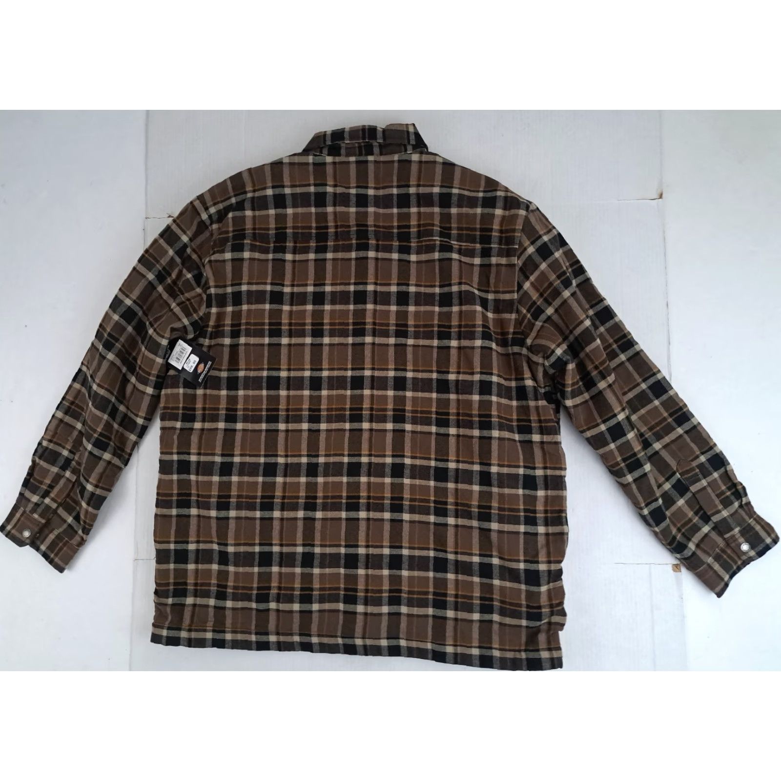 Dickies VINTAGE Dickies Full Snap Metal Button Insulated Brown Plaid Outdoor Shirt 2XL Size US XXL / EU 58 / 5 - 7 Thumbnail