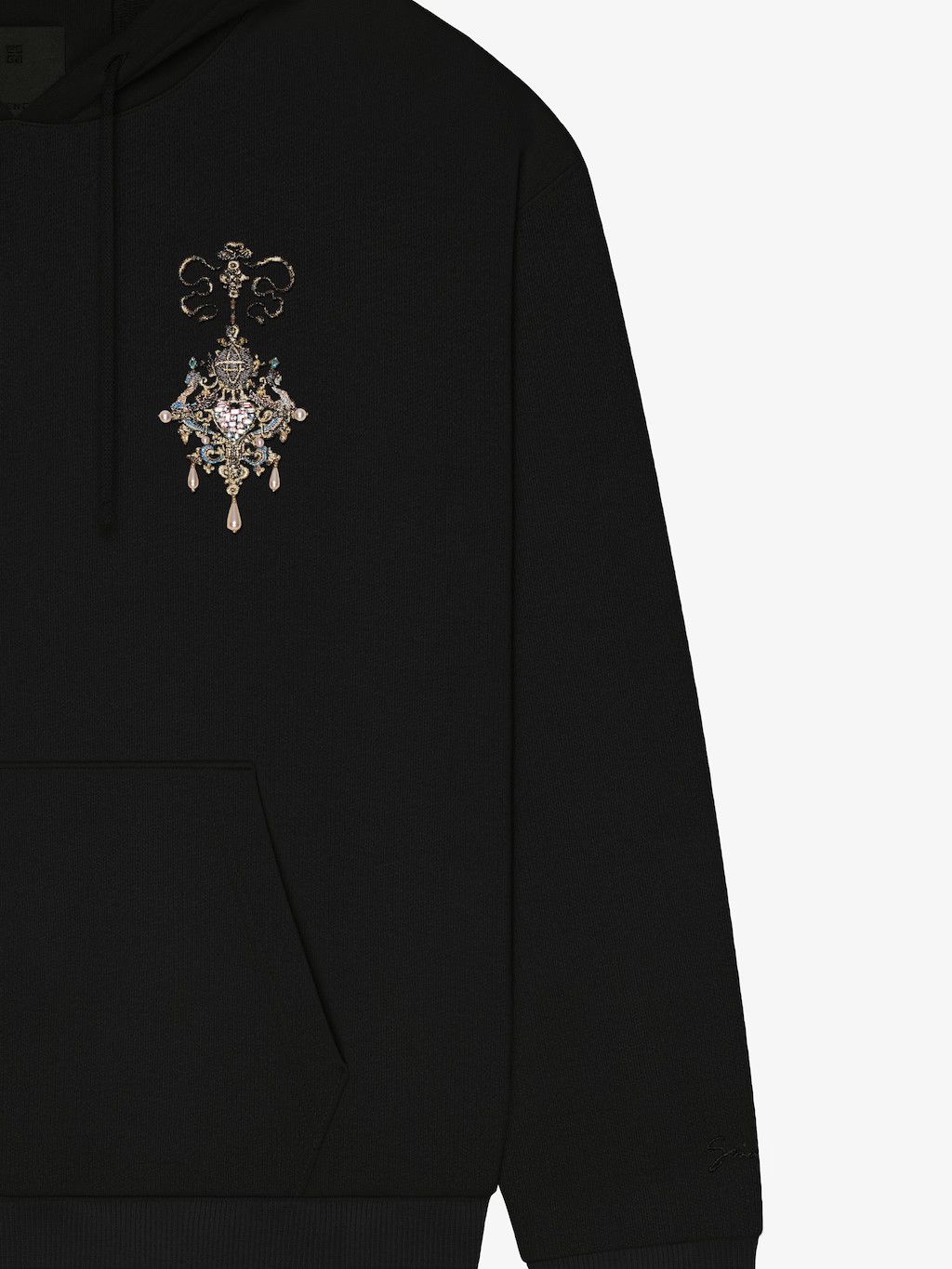 Givenchy o1w1db10325 Boxy Fit Hoodie With Pocket Base in Black Size US XL / EU 56 / 4 - 2 Thumbnail