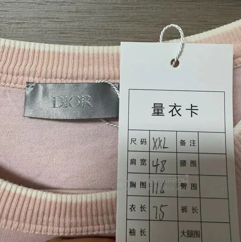Dior Dior Light Pink Cotton Women's T. Size XXL / US 16-18 / IT 52-54 - 4 Thumbnail