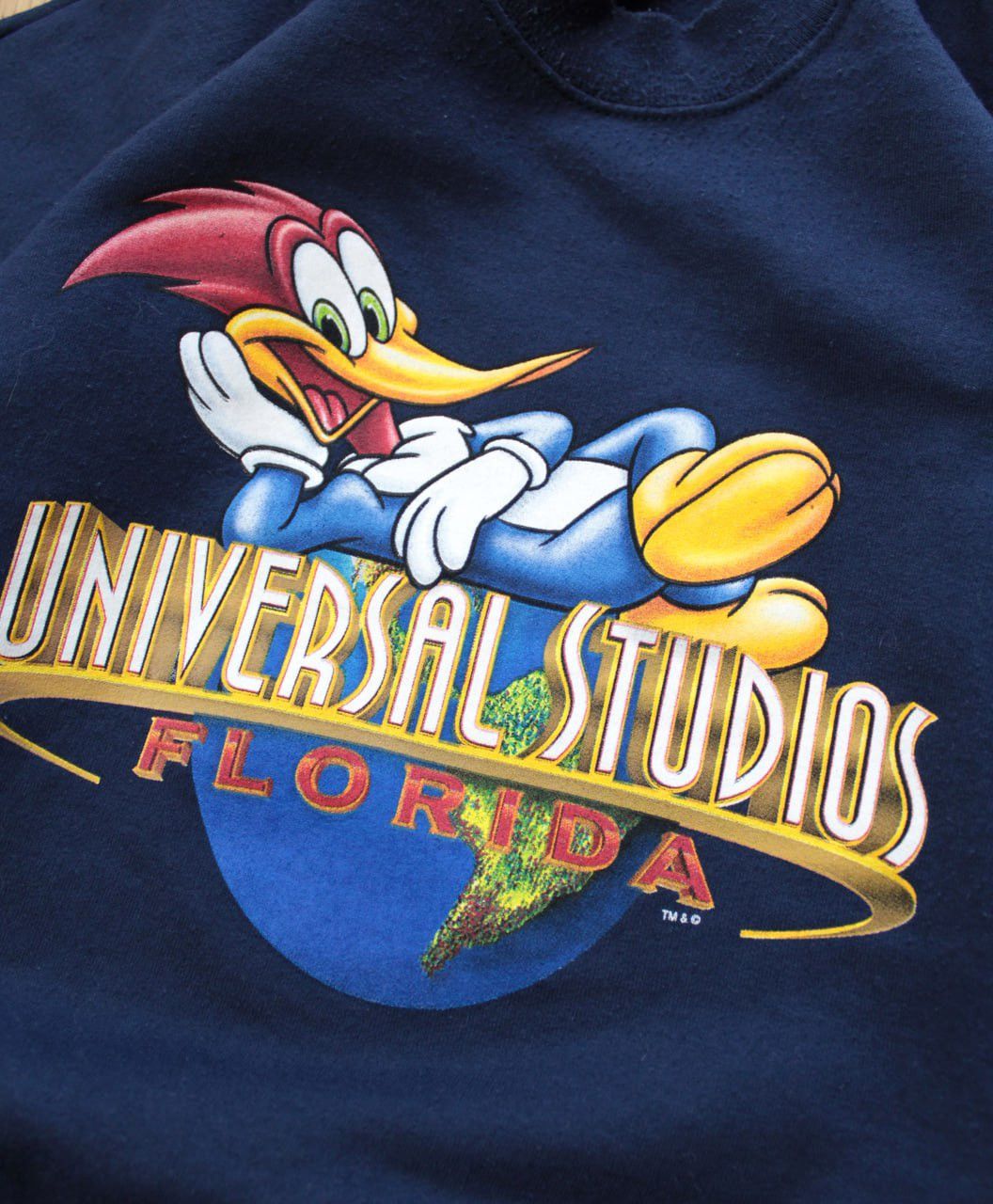 Universal Studios 🔥 90s Universal Studios Woody Woodpecker Sweatshirt Disney Size US XL / EU 56 / 4 - 3 Thumbnail