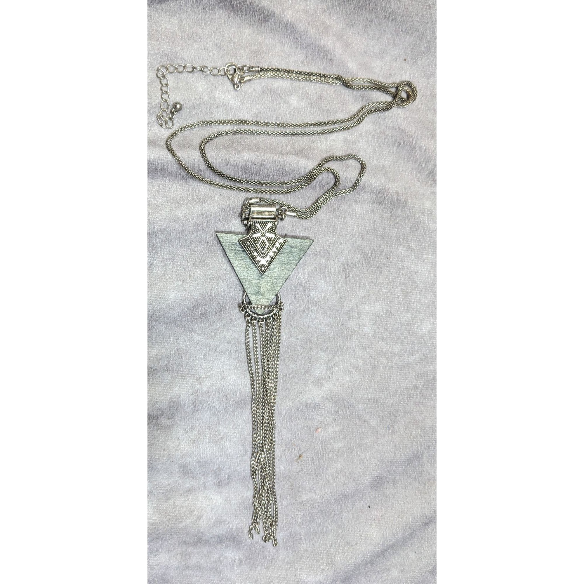 Other Southwestern Arrow And Chain Tassel Wood And Metal Necklace Size ONE SIZE - 7 Thumbnail