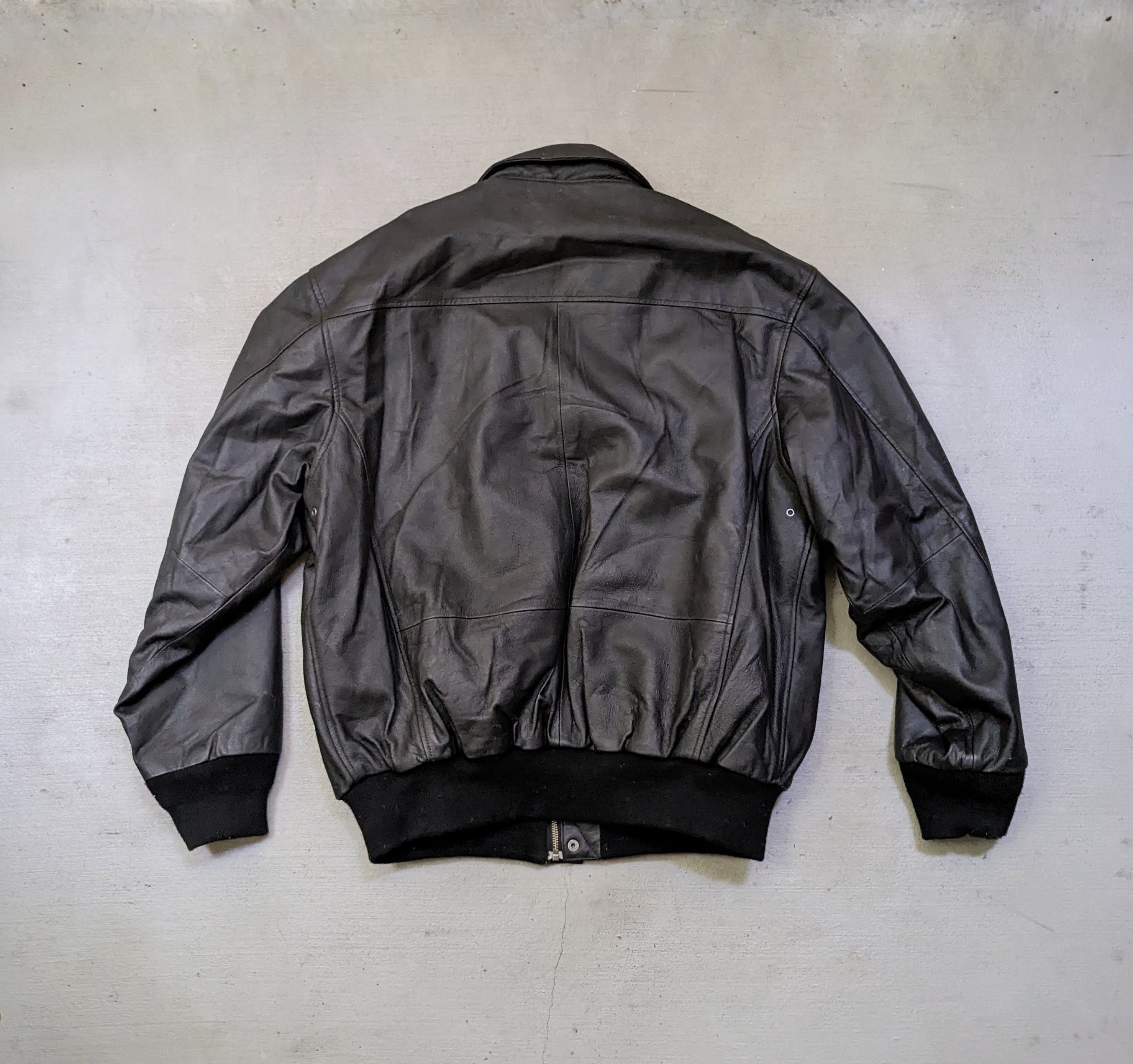 Genuine Leather Air Force Leather Jacket Black Size XL Tall Bomber XLT Size US XL / EU 56 / 4 - 11 Thumbnail