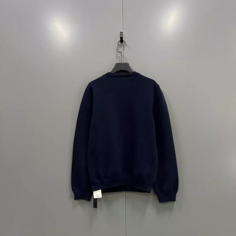 Loewe LOEWE Blue and green round neck knit sweater Size US L / EU 52-54 / 3 - 2 Thumbnail