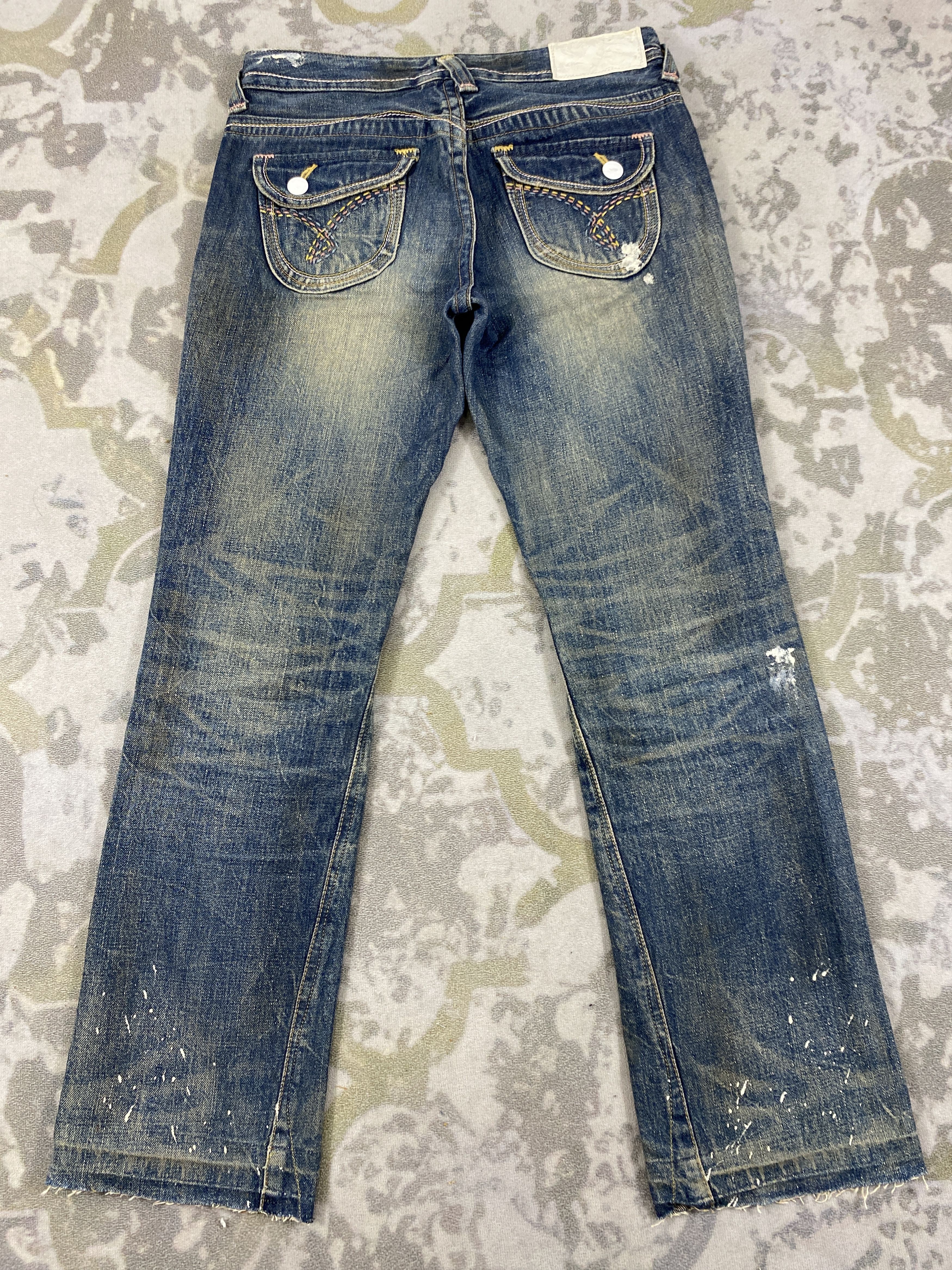 Vintage Japanese Brand Distressed Blue Jeans 32x30 Denim- JN3850 Size US 32 / EU 48 - 2 Thumbnail