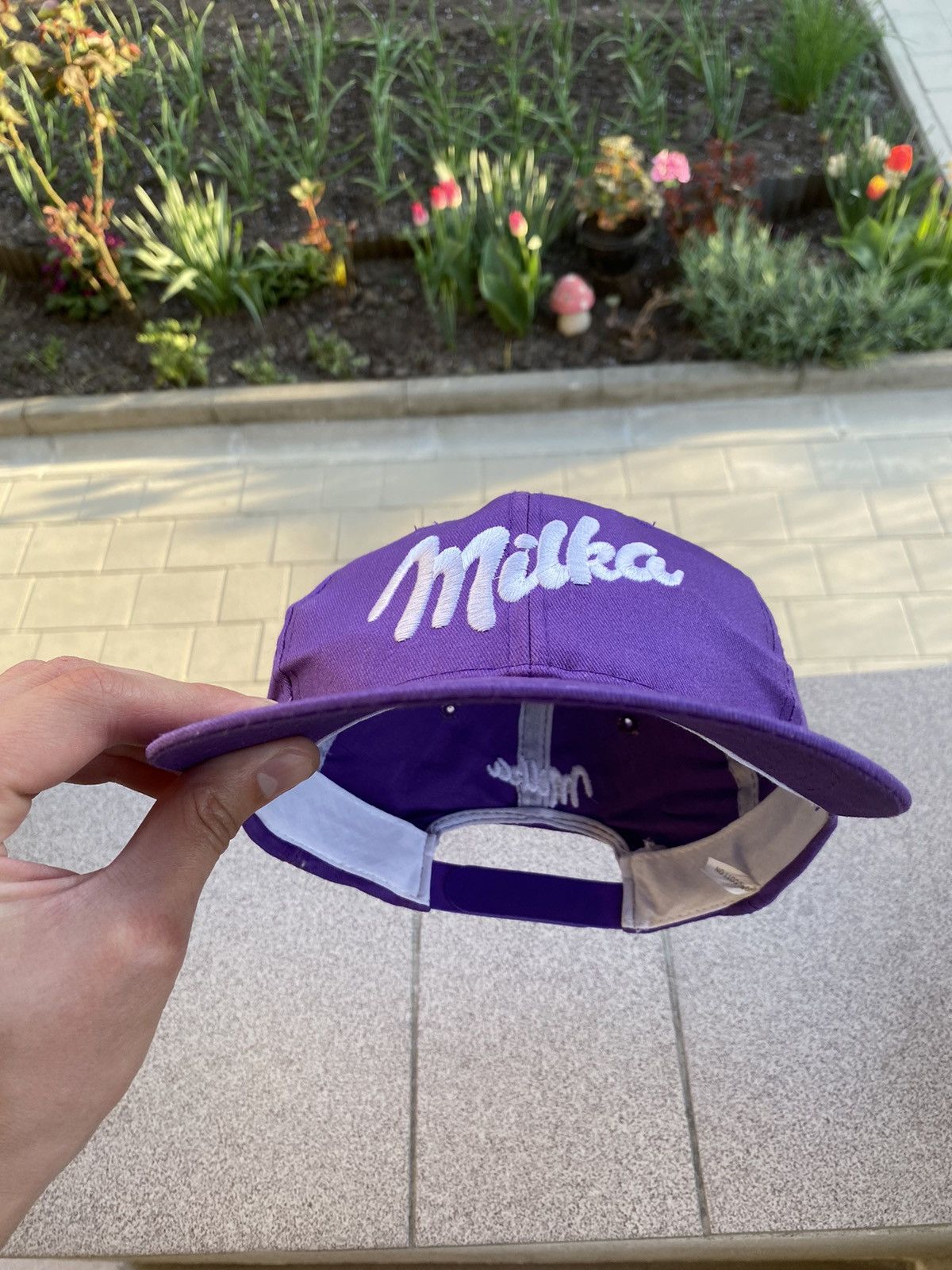 Vintage Vintage 90s Milka Logo Purple Cap Hat Streetwear Size ONE SIZE - 9 Thumbnail