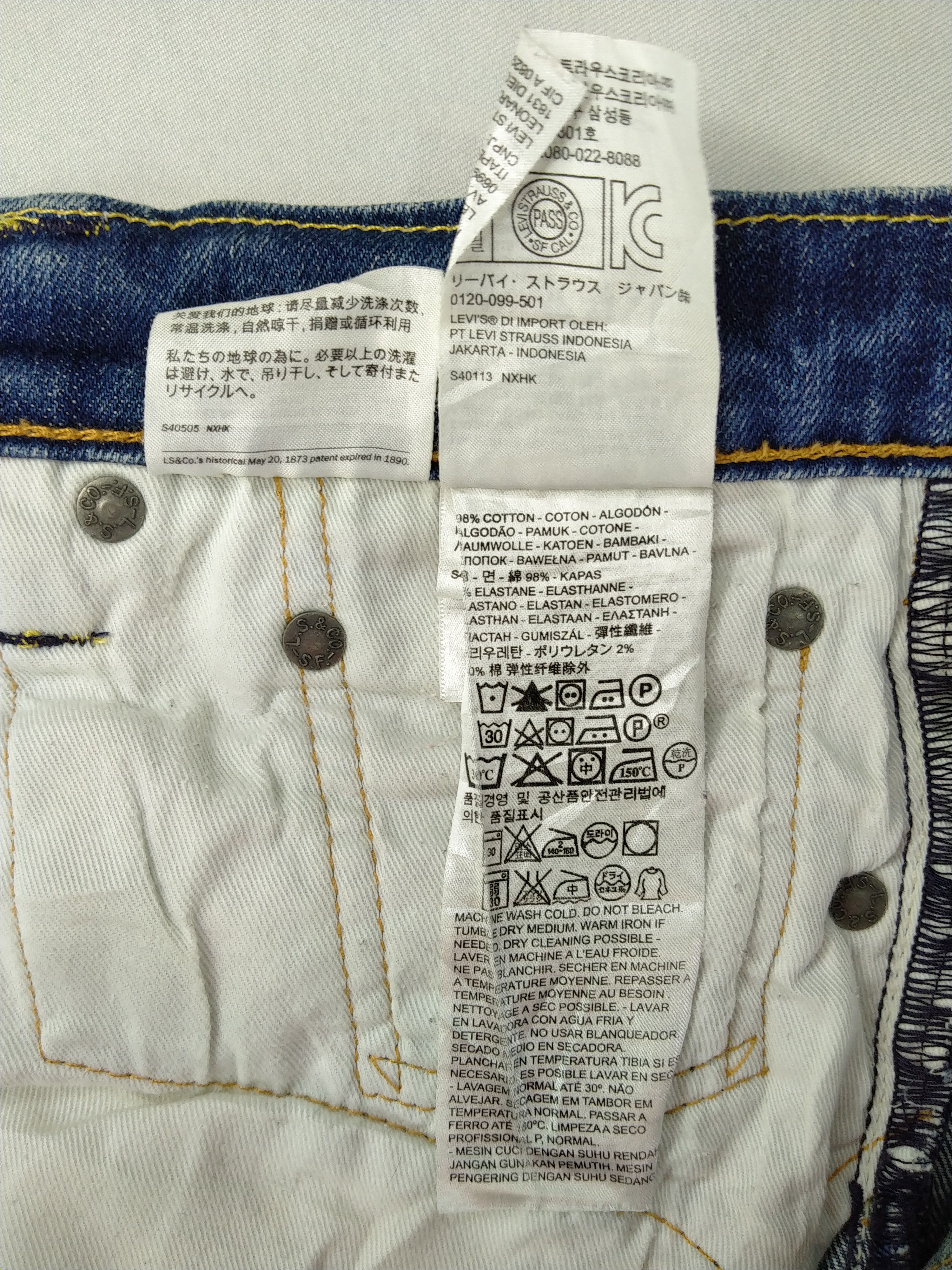 Levi's Levi's 513 Distressed Denim 34 x 31 -JN627 Size US 34 / EU 50 - 9 Thumbnail
