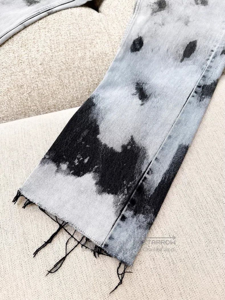 Dior Dior Blue and black tie-dyed denim trousers Size 25" / US 0 / IT 36 - 4 Thumbnail
