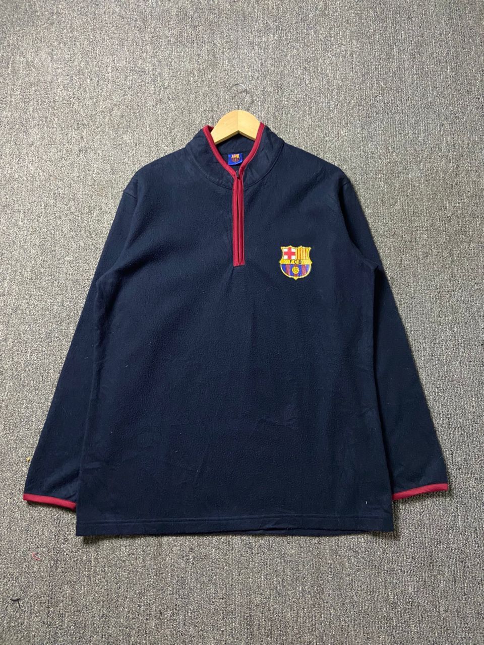 Japanese Brand FC Barcelona Half Zipper Fleece Pullover (189) Size US L / EU 52-54 / 3 - 1 Thumbnail