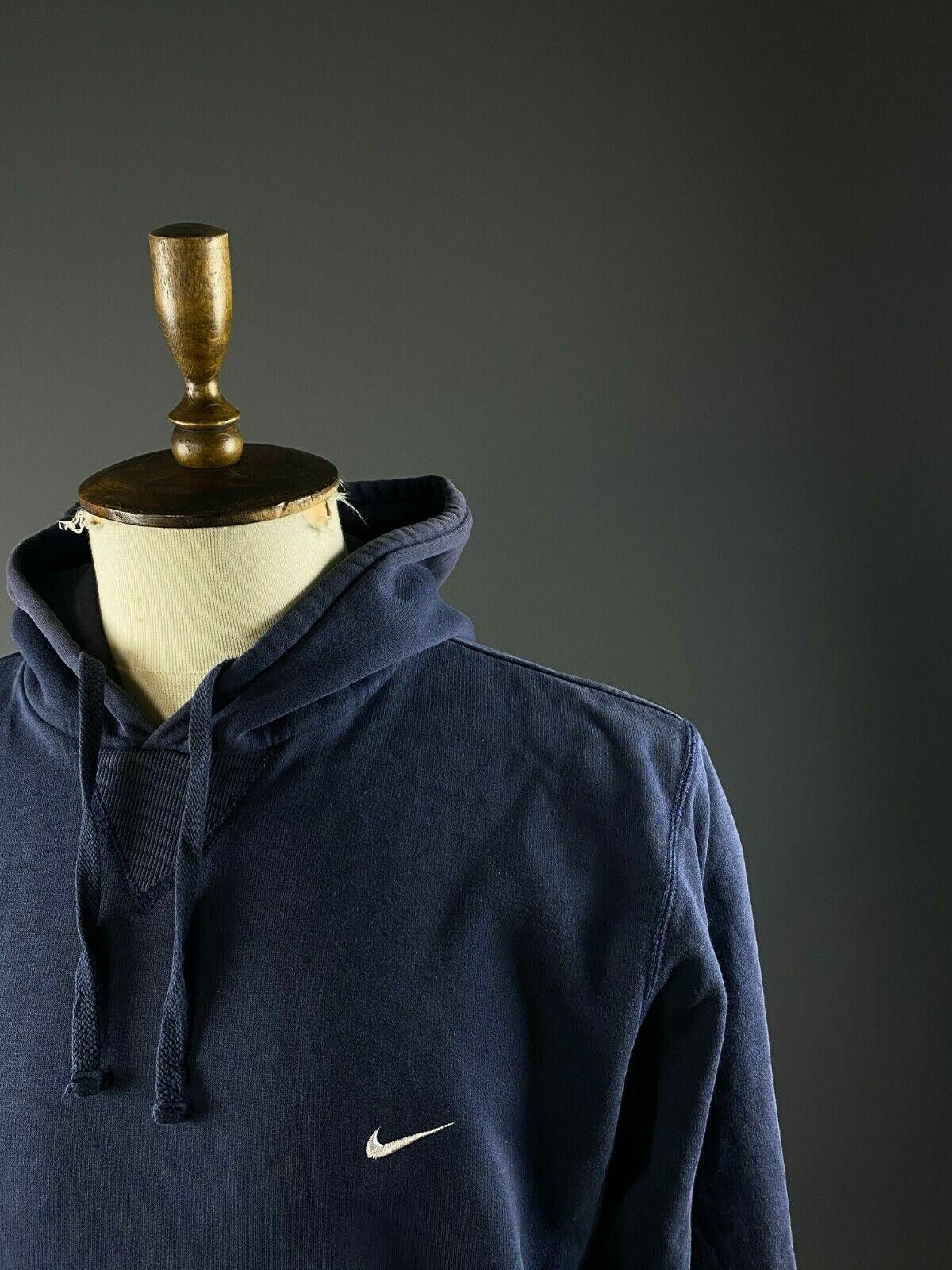 Nike Men Nike Vintage Blue Hoodie Pullover Sweater Size L Size US L / EU 52-54 / 3 - 3 Thumbnail