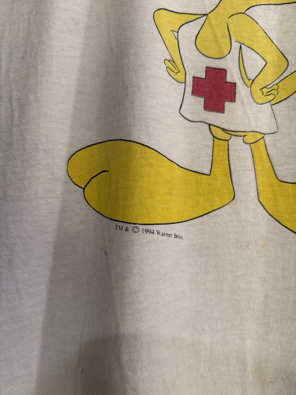 Cartoon Network × Vintage Thrashed Vintage 90s Tweety Lifeguard Warner Bros Faded Tee Size US XL / EU 56 / 4 - 3 Thumbnail