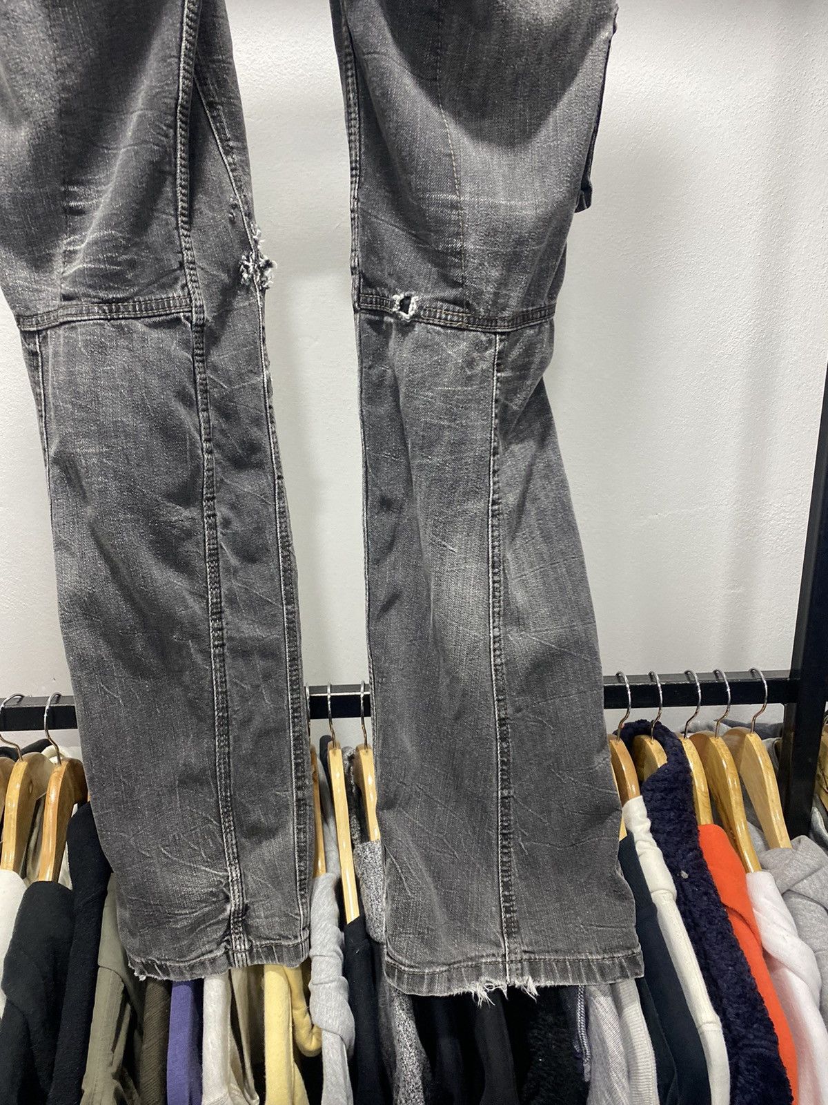 Hysteric Glamour Nicole Washed Black Cargo Denim Pants Lgb Punk Size US 34 / EU 50 - 13 Thumbnail