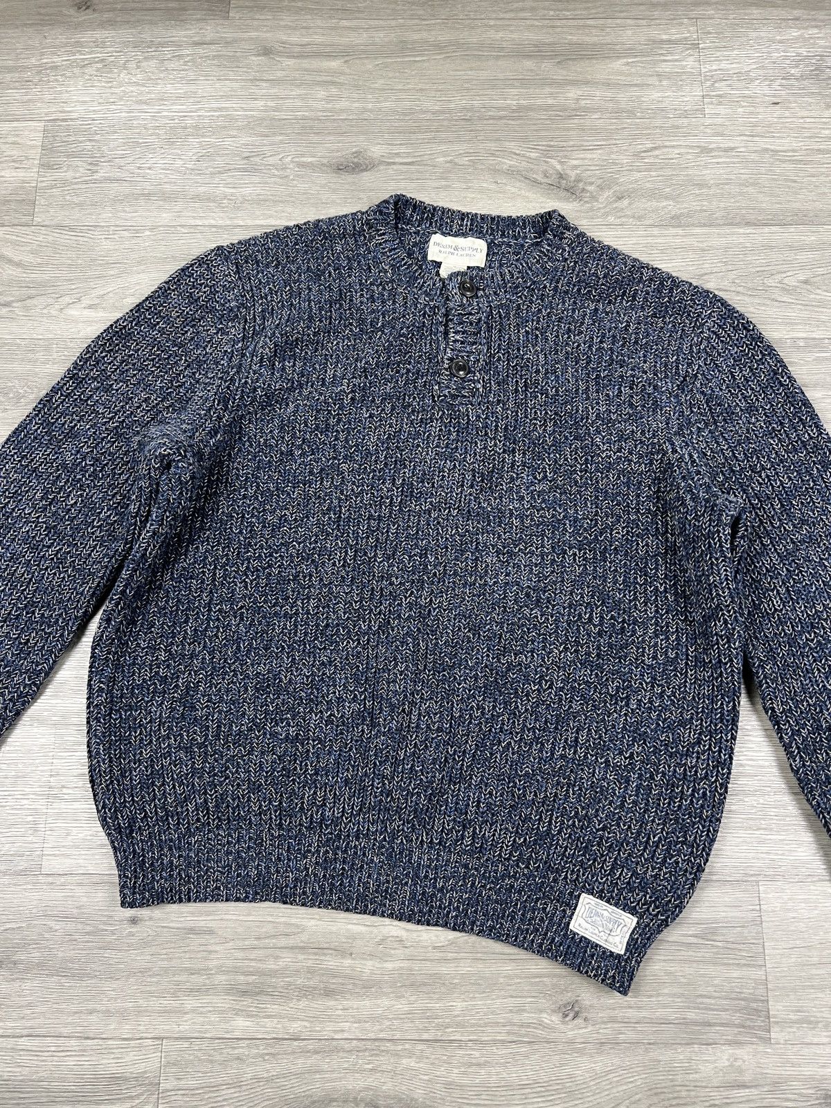 Denim & Supply Ralph Lauren Denim And Supply Ralph Lauren Heavy Henley Sweater Size XL Size US XL / EU 56 / 4 - 2 Thumbnail