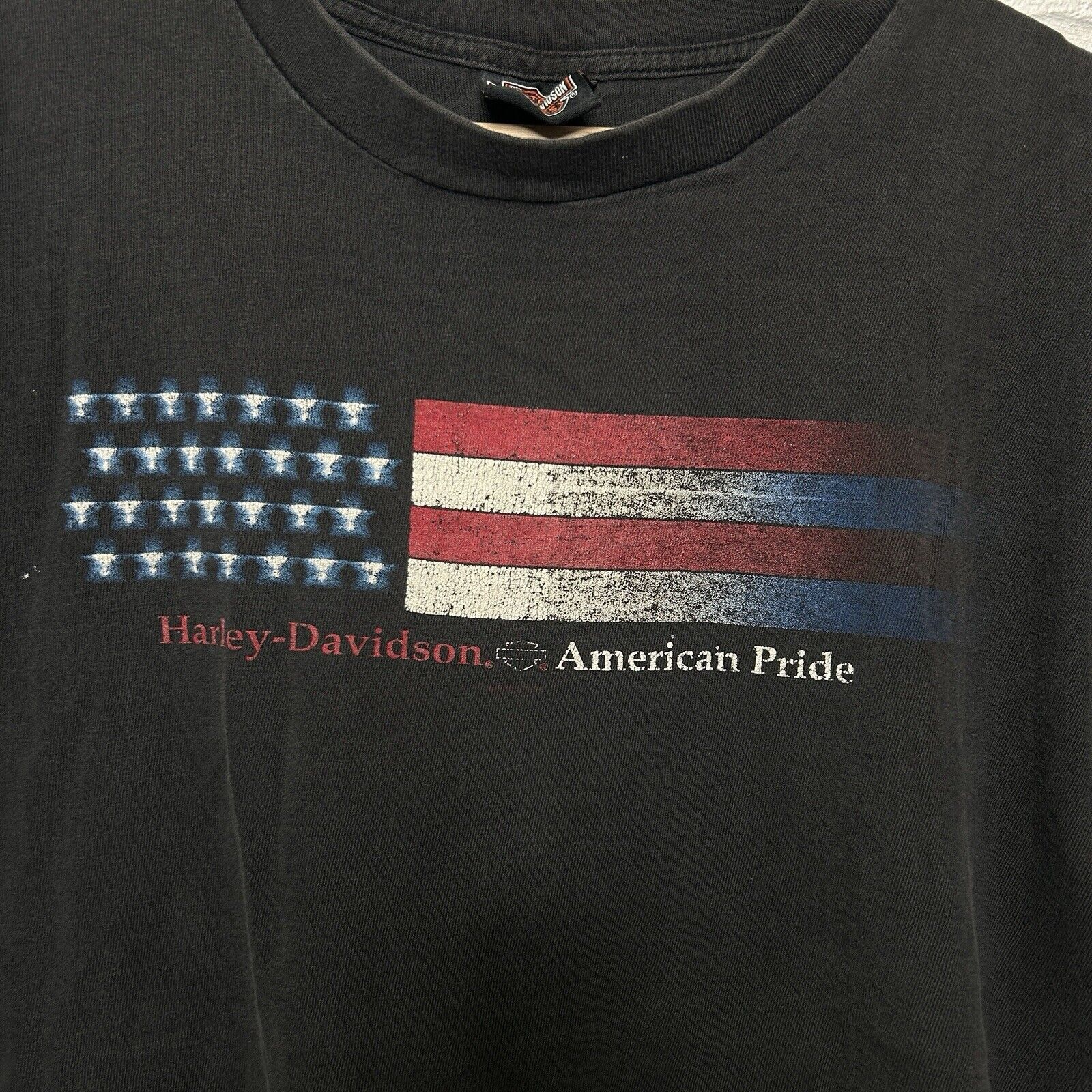 Harley Davidson Vintage Harley Davidson USA Flag “Black” Tee Size US L / EU 52-54 / 3 - 3 Thumbnail