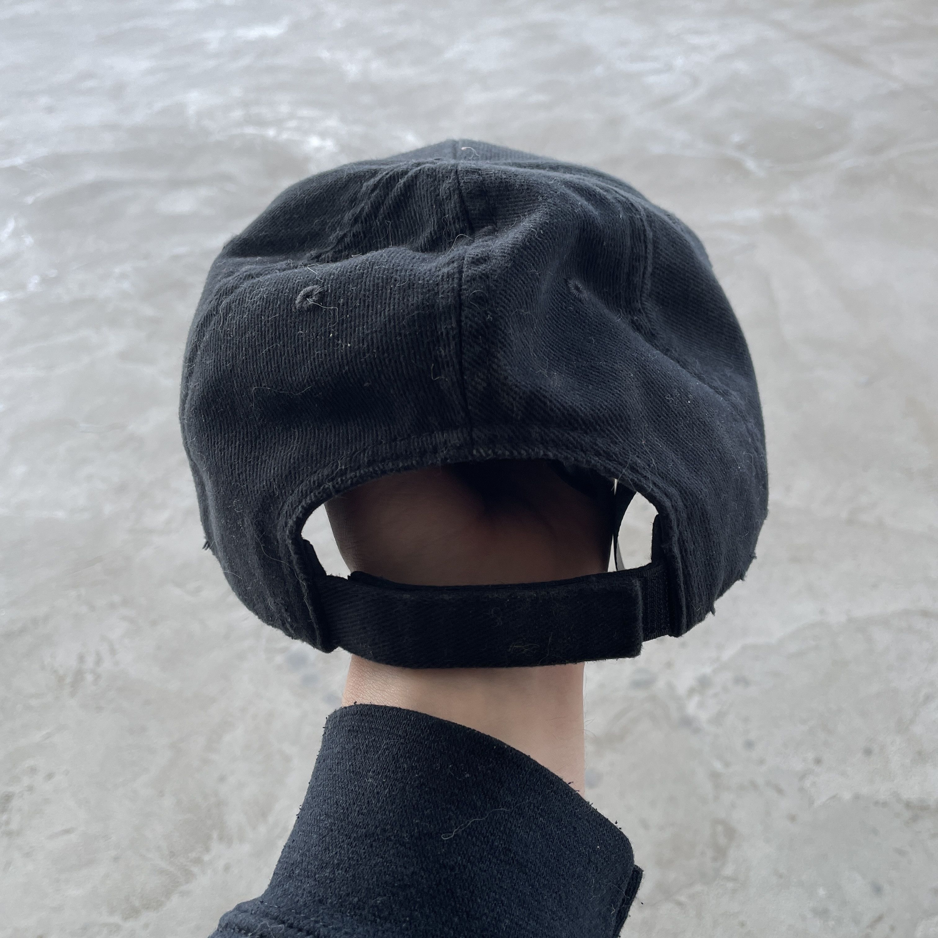 Balenciaga Balenciaga Metal Logo Pierced Distressed Hat Black Cap Rare Size ONE SIZE - 6 Thumbnail