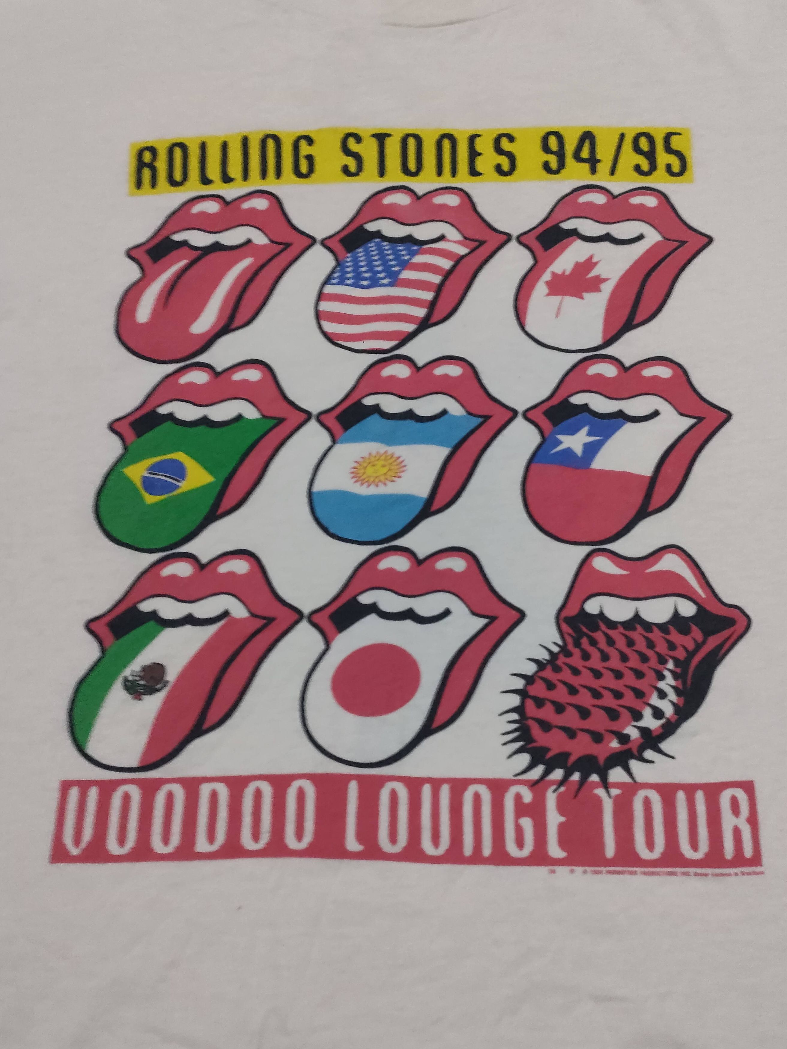 Brockum × Vintage Vintage 90 Rolling Stones World Tour Voodoo Lounge Band Tee Size US L / EU 52-54 / 3 - 8 Thumbnail