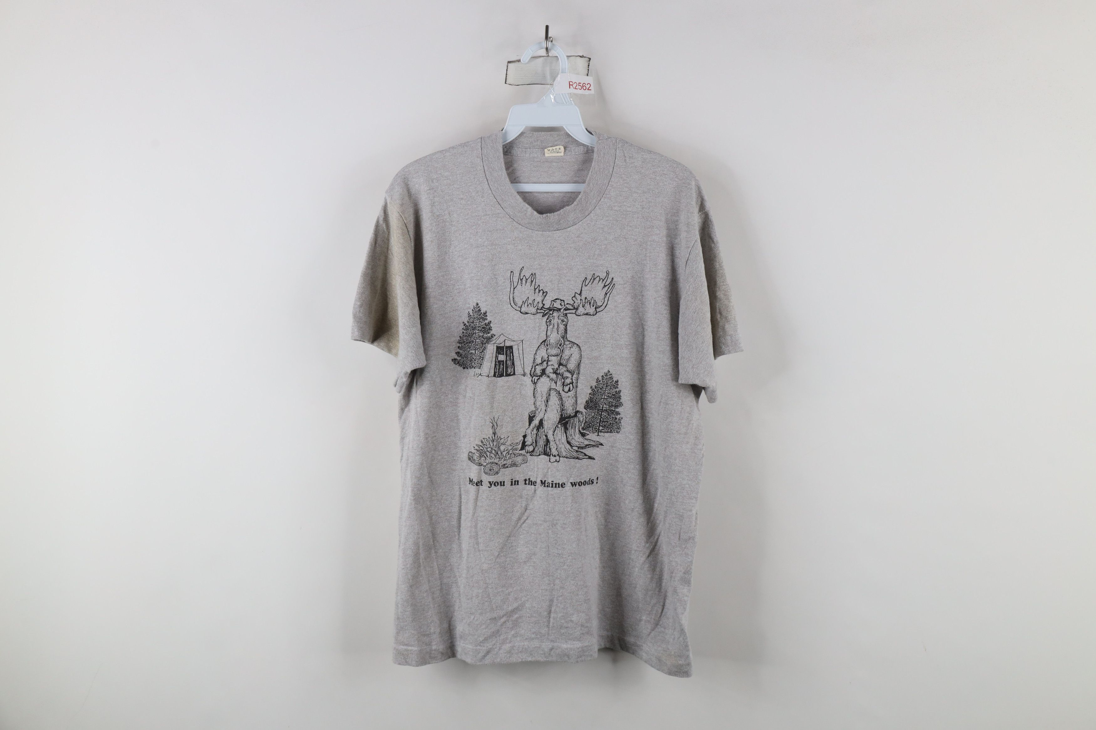 Vintage Vintage 80s Comic Meet You In The Maine Woods T-Shirt USA Size US L / EU 52-54 / 3 - 1 Thumbnail
